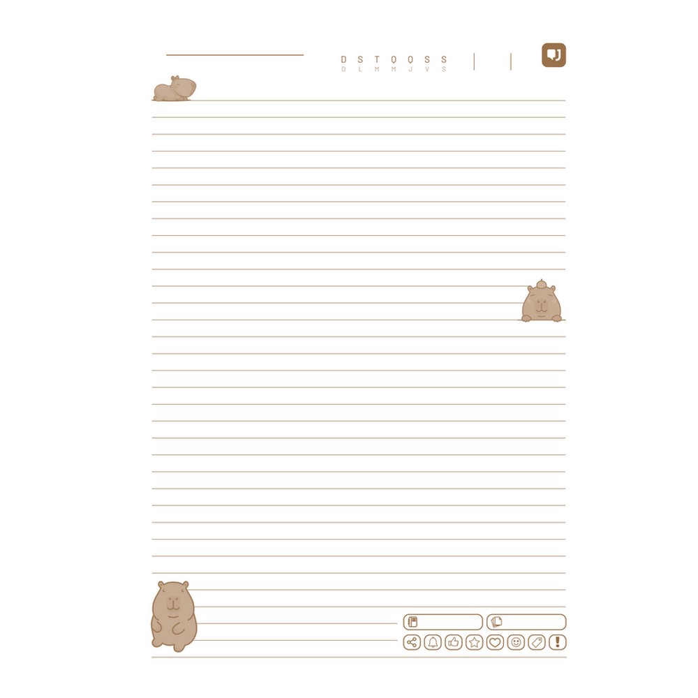 Caderno Universitário Capa Dura Espiral 1 Matéria 80 Fls 200x275 Capy Vibes Unitário Jandaia 7838026