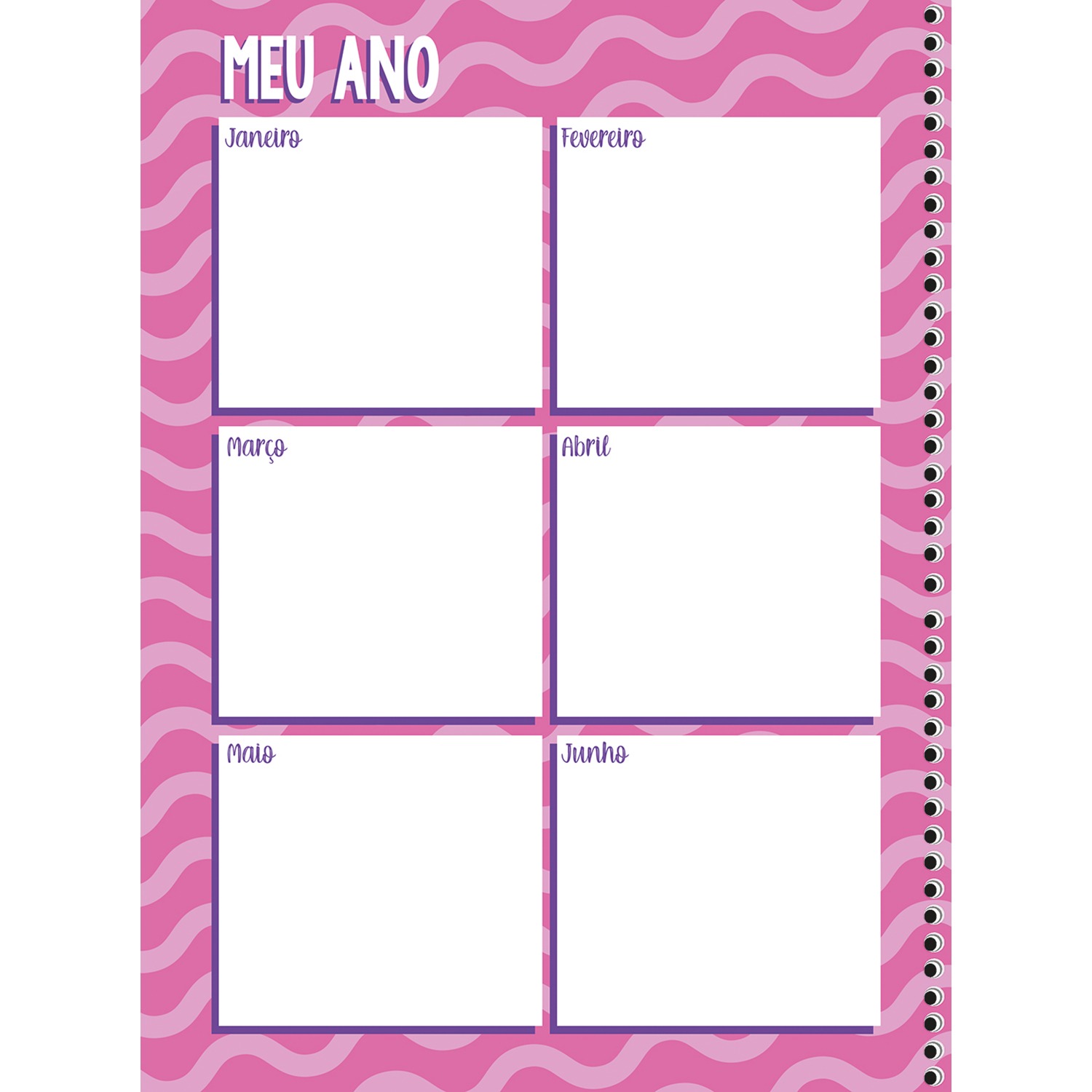 Planner São Domingos Lollipop Permanente Espiral 80 Folhas Sortido