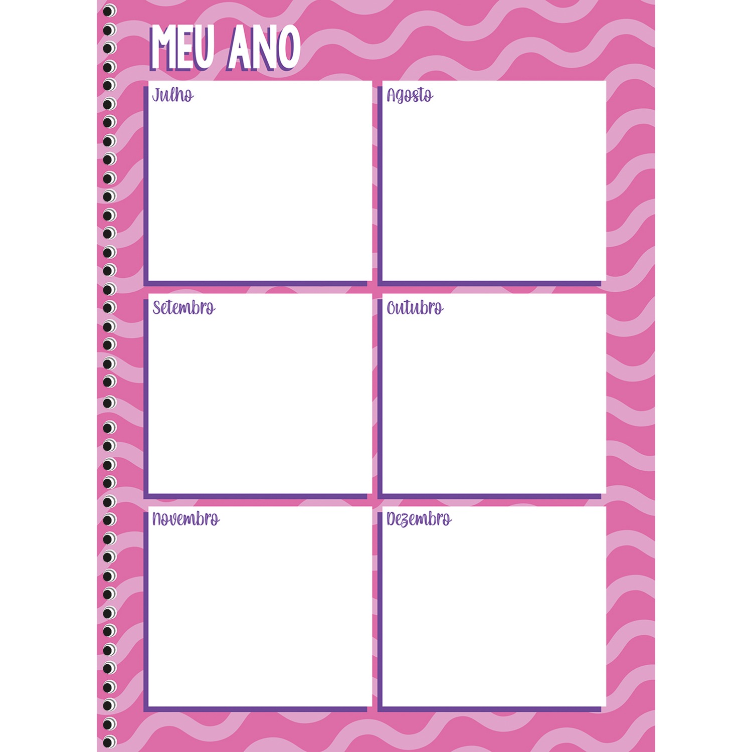 Planner São Domingos Lollipop Permanente Espiral 80 Folhas Sortido