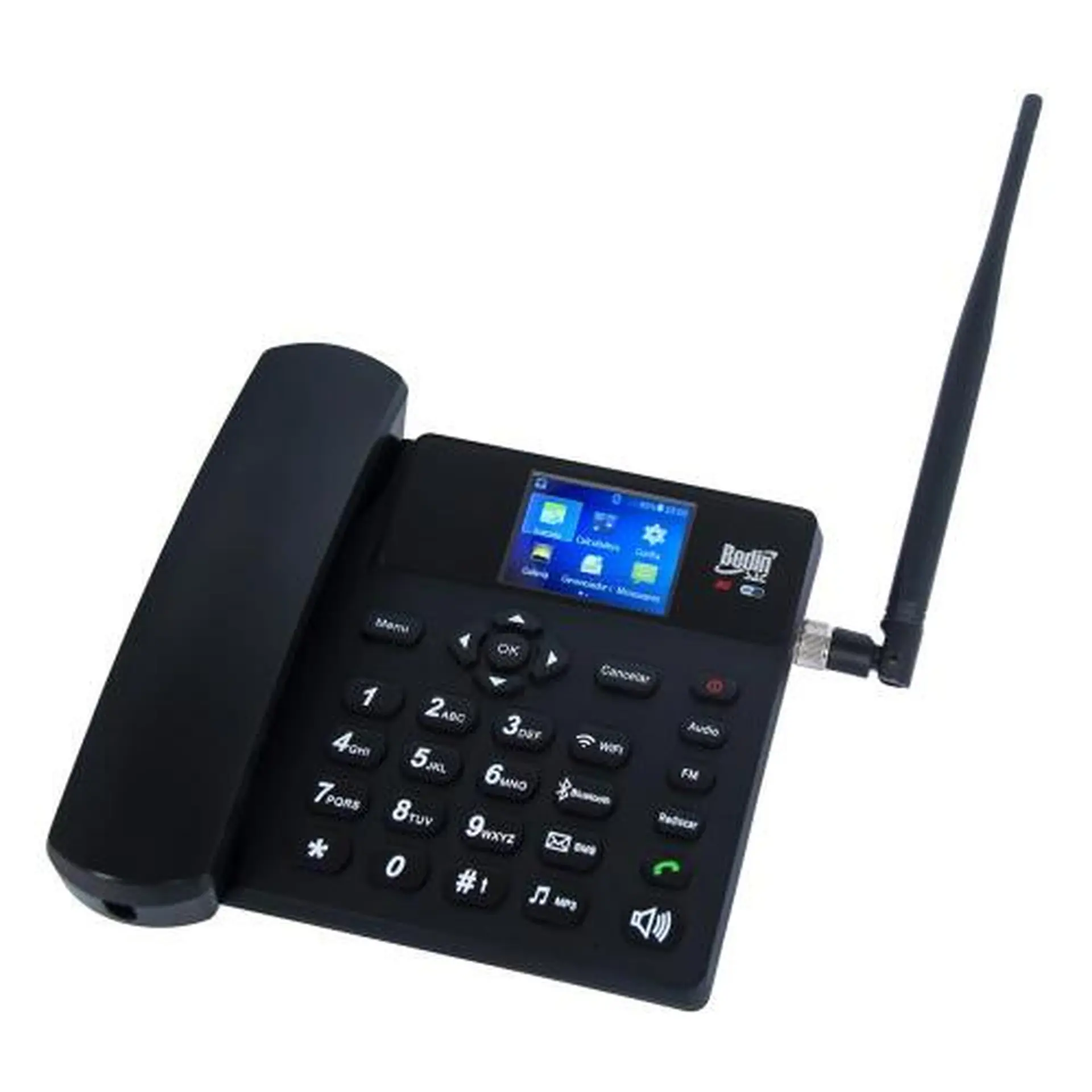 Telefone Celular Rural BedinSat BDF 12 3G com Wi-Fi e Bluetooth - Preto - Quadriband