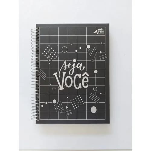 Caderno Merci Seja Você Médio 80 Folhas Colegial Preto