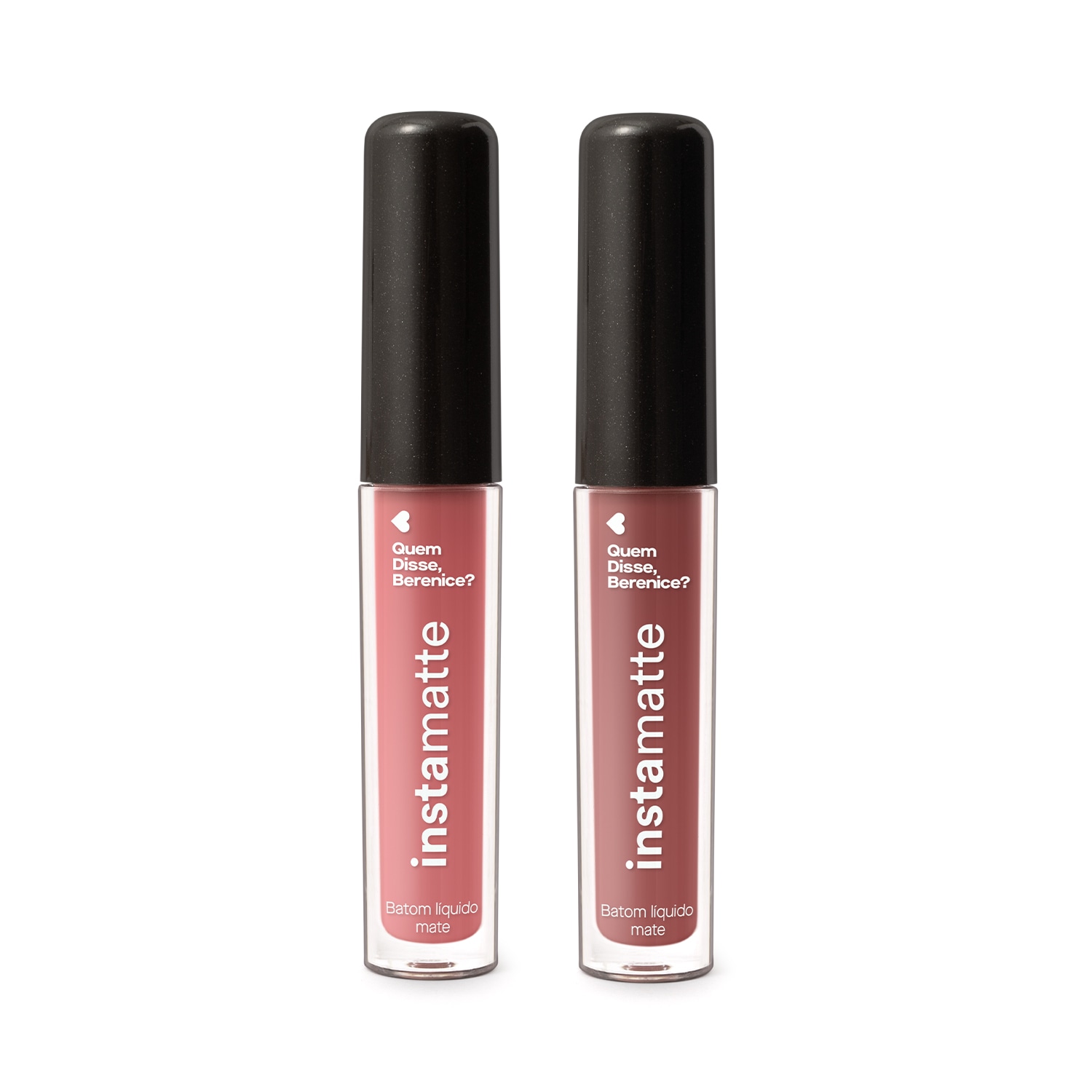 Combo Instamatte Quem Disse, Berenice?: Batom Líquido Rosetali Mate 4ml + Batom Líquido Castanheli Mate 4ml