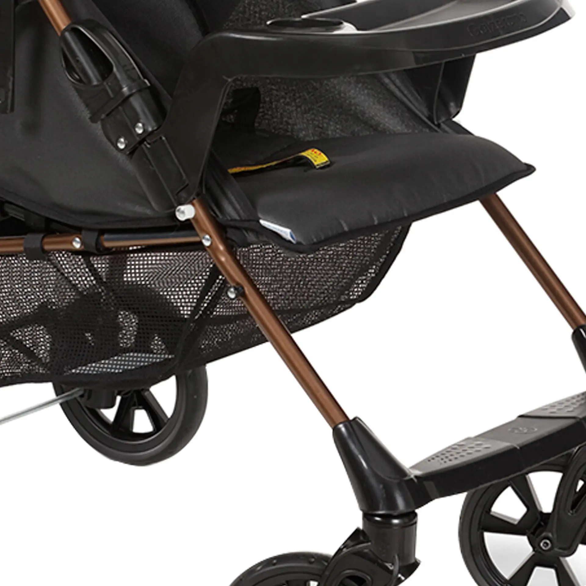 Carrinho de Bebê Galzerano Romano até 15 kg com Protetor de Ombro - Preto/Cobre
