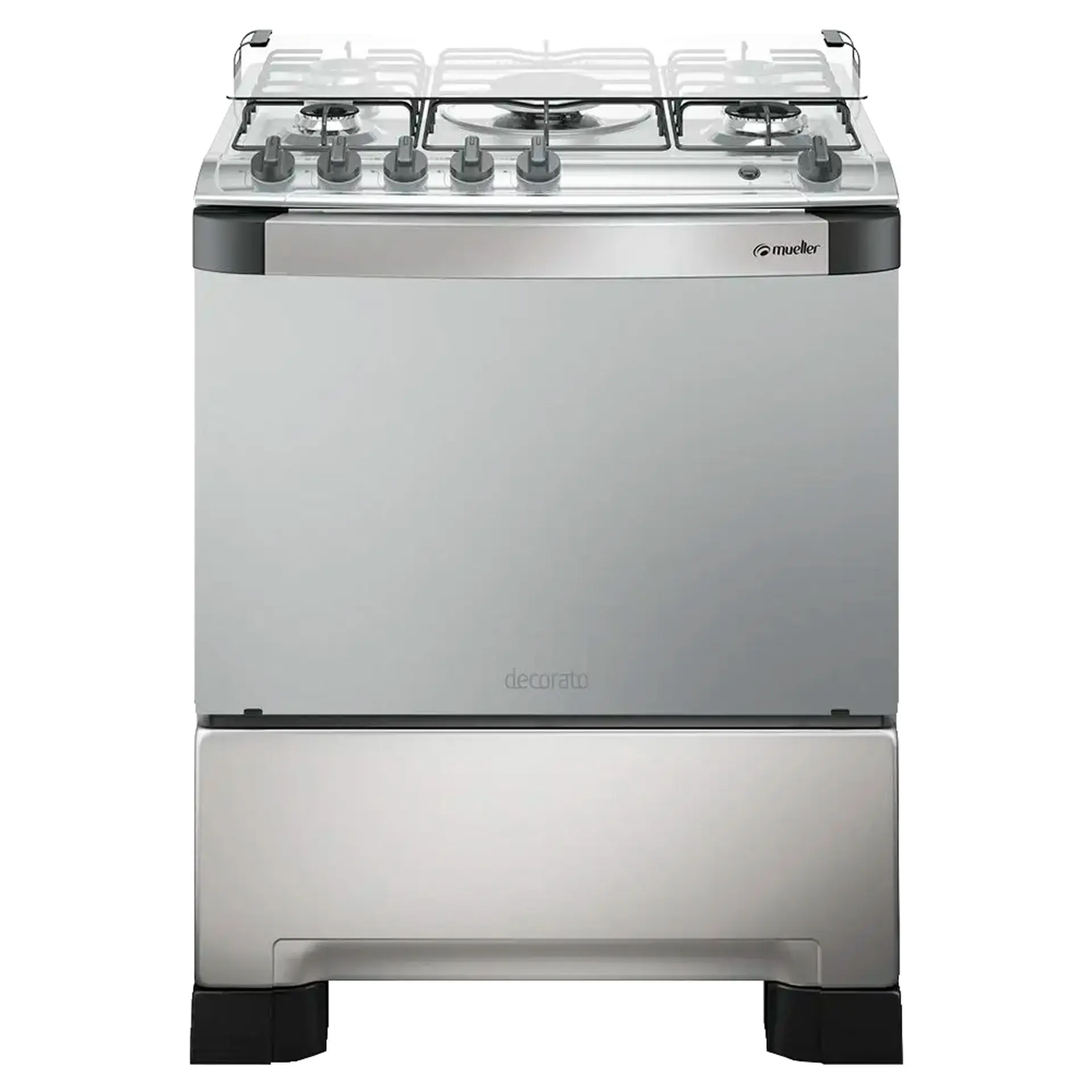 Fogão Mueller Decorato 5 Bocas Automático Tripla Chama Forno 98L - Inox - Bivolt