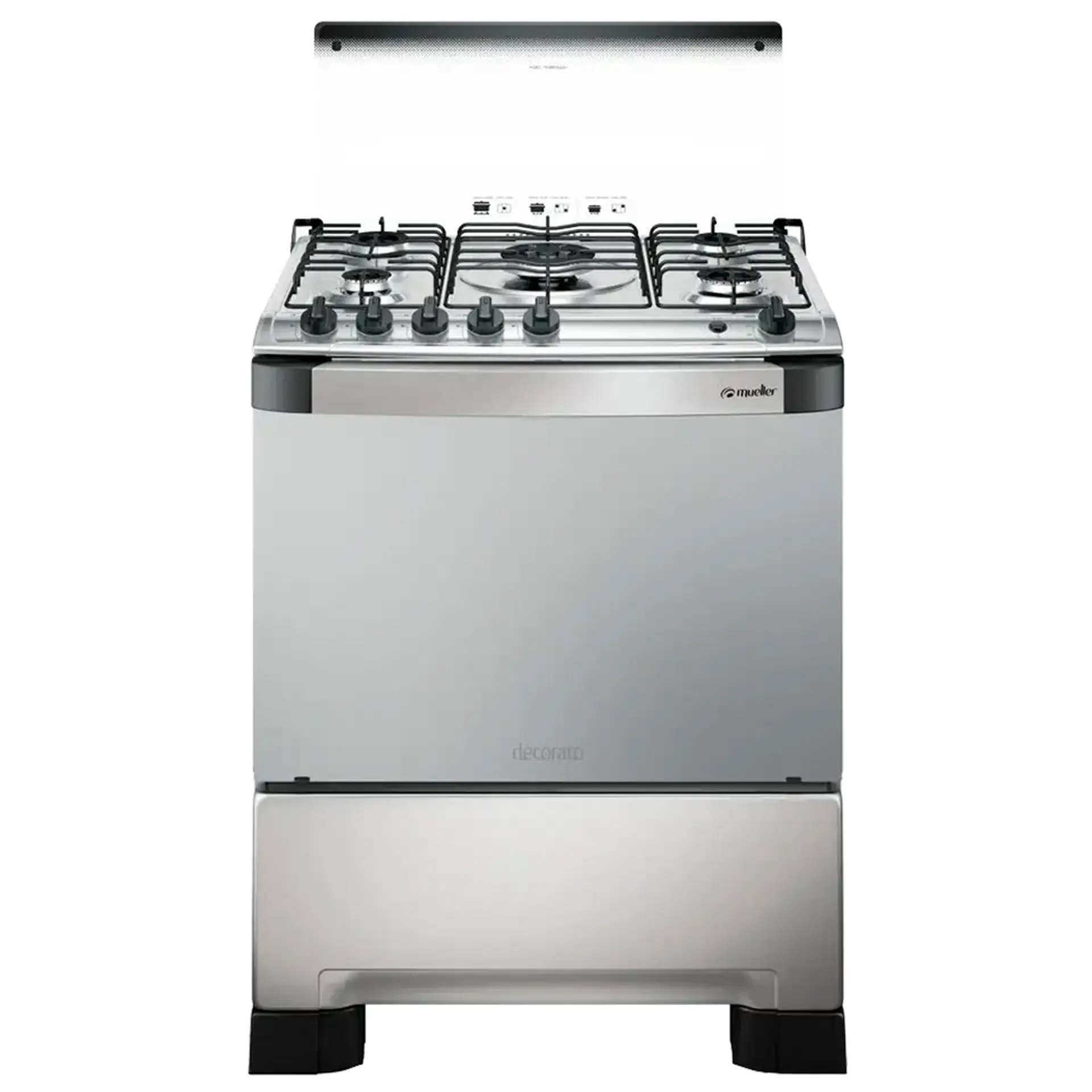 Fogão Mueller Decorato 5 Bocas Automático Tripla Chama Forno 98L - Inox - Bivolt