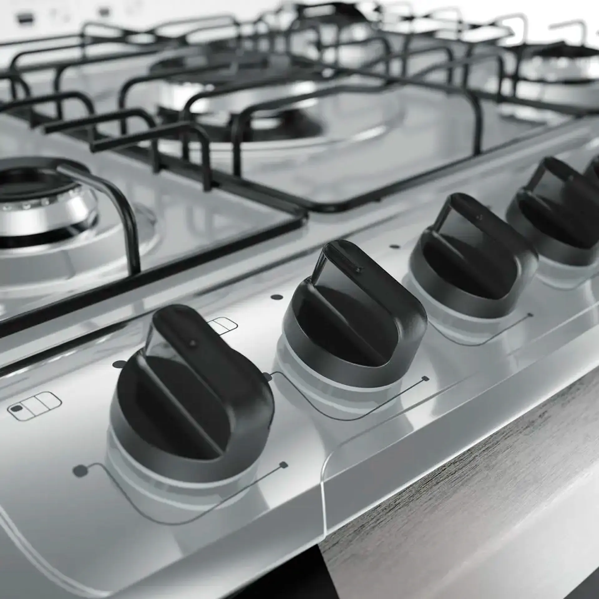 Fogão Mueller Decorato 5 Bocas Automático Tripla Chama Forno 98L - Inox - Bivolt