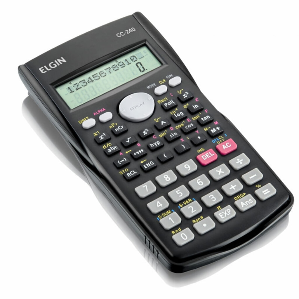 Calculadora Eletrônica Científica 10+2 Dígitos 240 Funções Elgin - CC240 - Unitário
