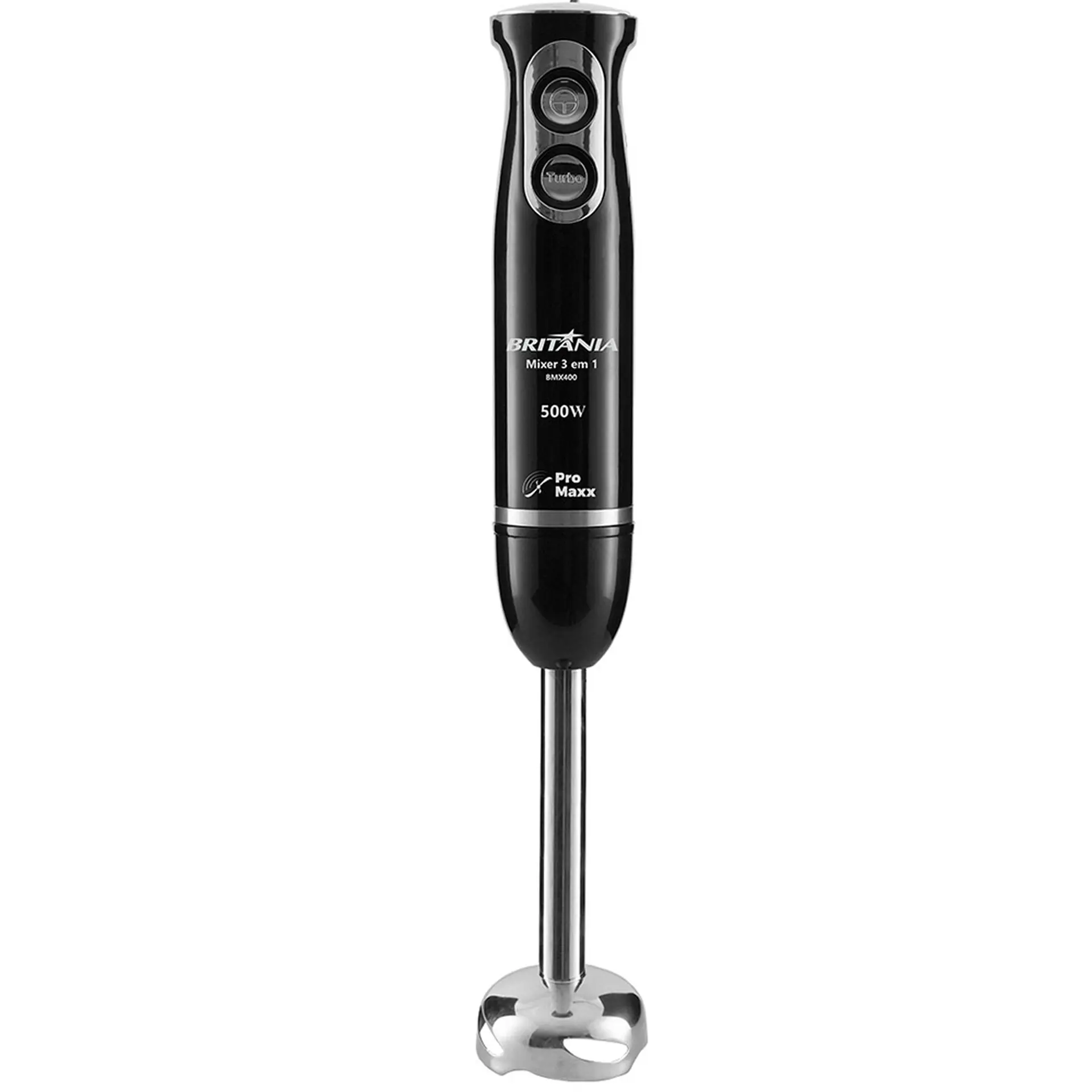 Mixer Britânia BMX400P 3 em 1 com Jarra 2 Velocidades 500W - Preto - 110 Volts