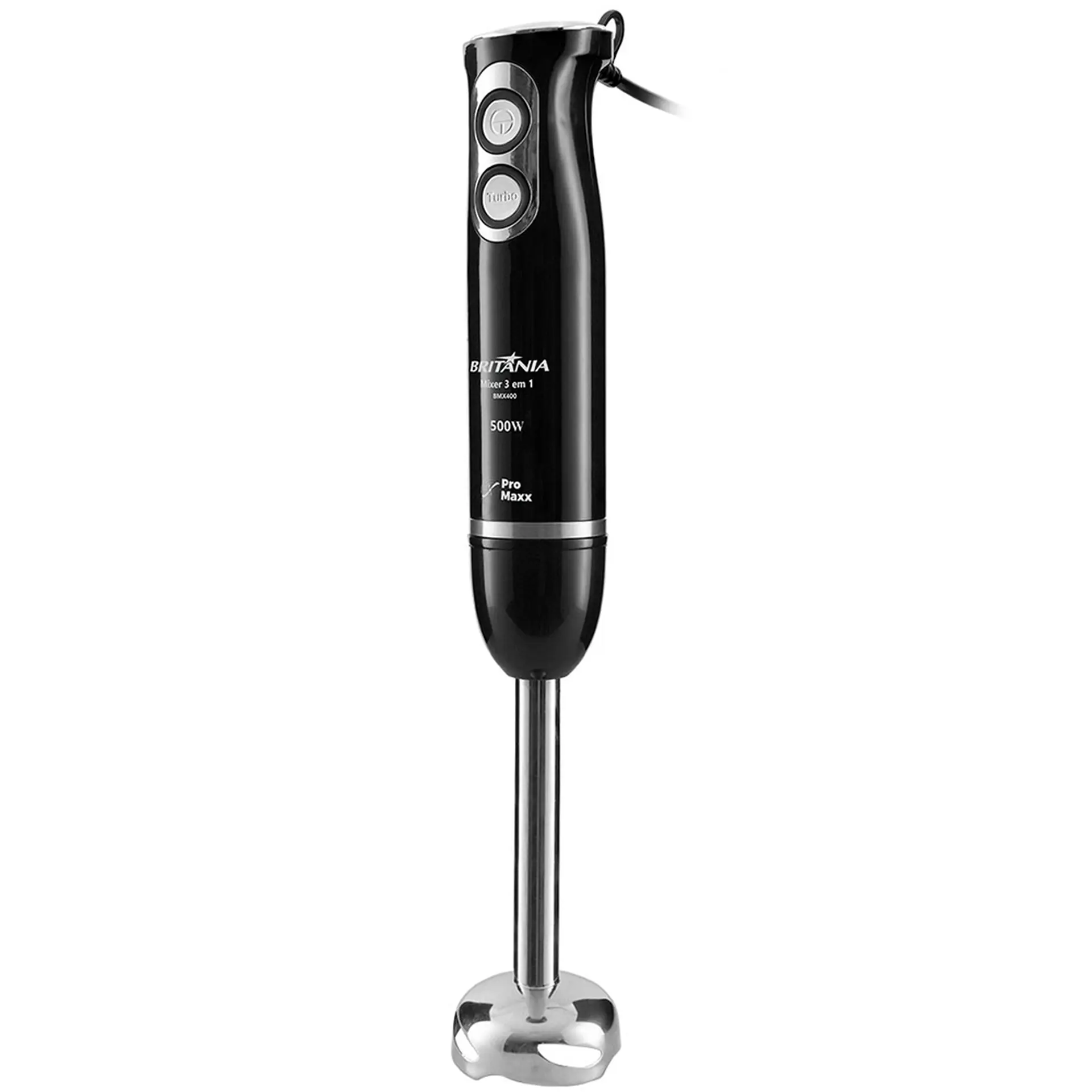 Mixer Britânia BMX400P 3 em 1 com Jarra 2 Velocidades 500W - Preto - 110 Volts