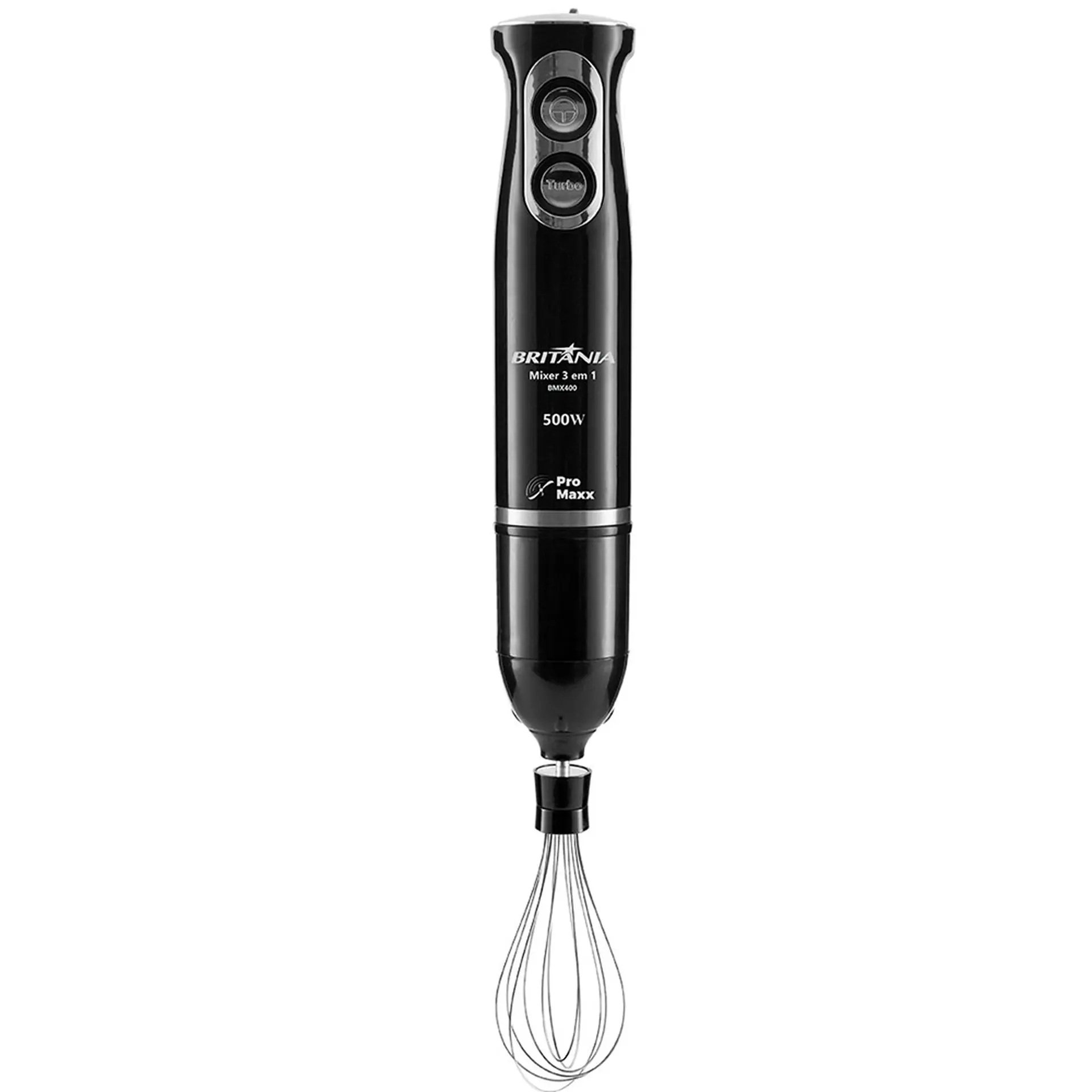 Mixer Britânia BMX400P 3 em 1 com Jarra 2 Velocidades 500W - Preto - 110 Volts