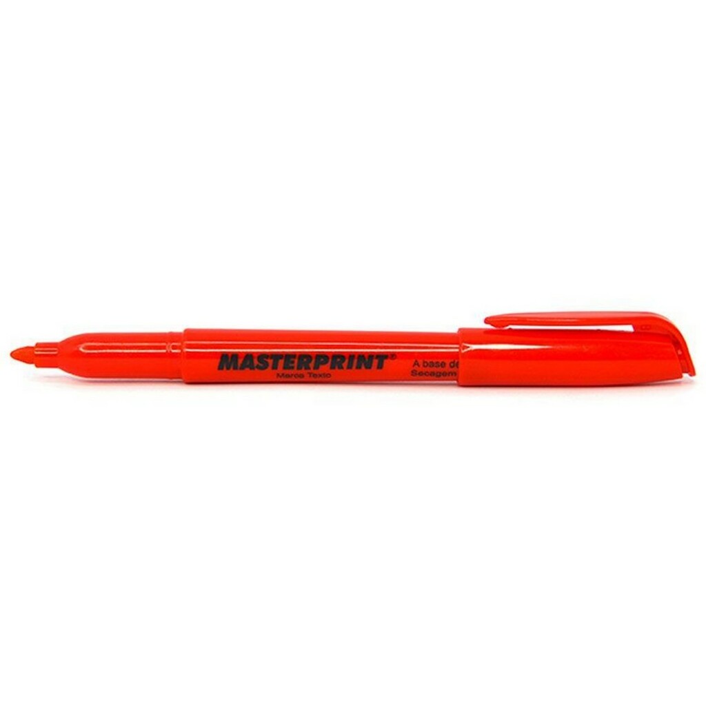 Caneta Marca Texto Vermelho Caixa com 12 Unidades - Masterprint - MP612
