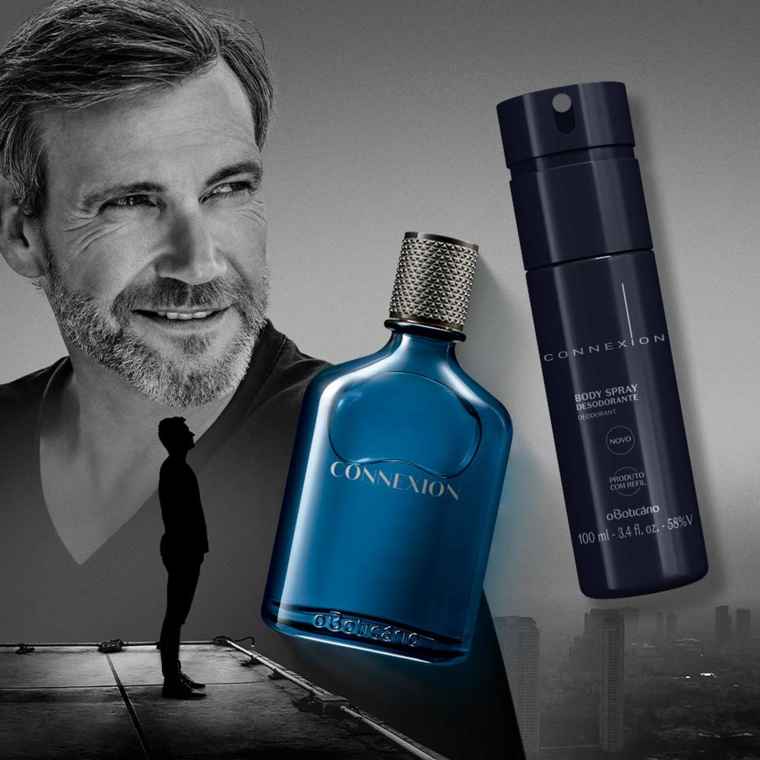 Combo Presente Boticollection Connexion: Desodorante Colônia 100ml + Desodorante Body Spray 100ml