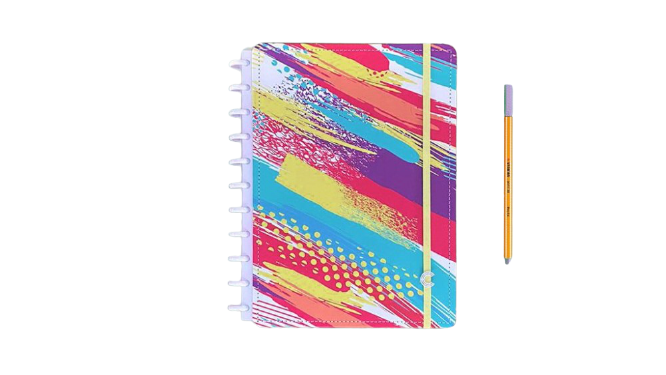 Caderno Inteligente Tibum! A5 60 Folhas com Pautas 20 Folhas sem Pauta