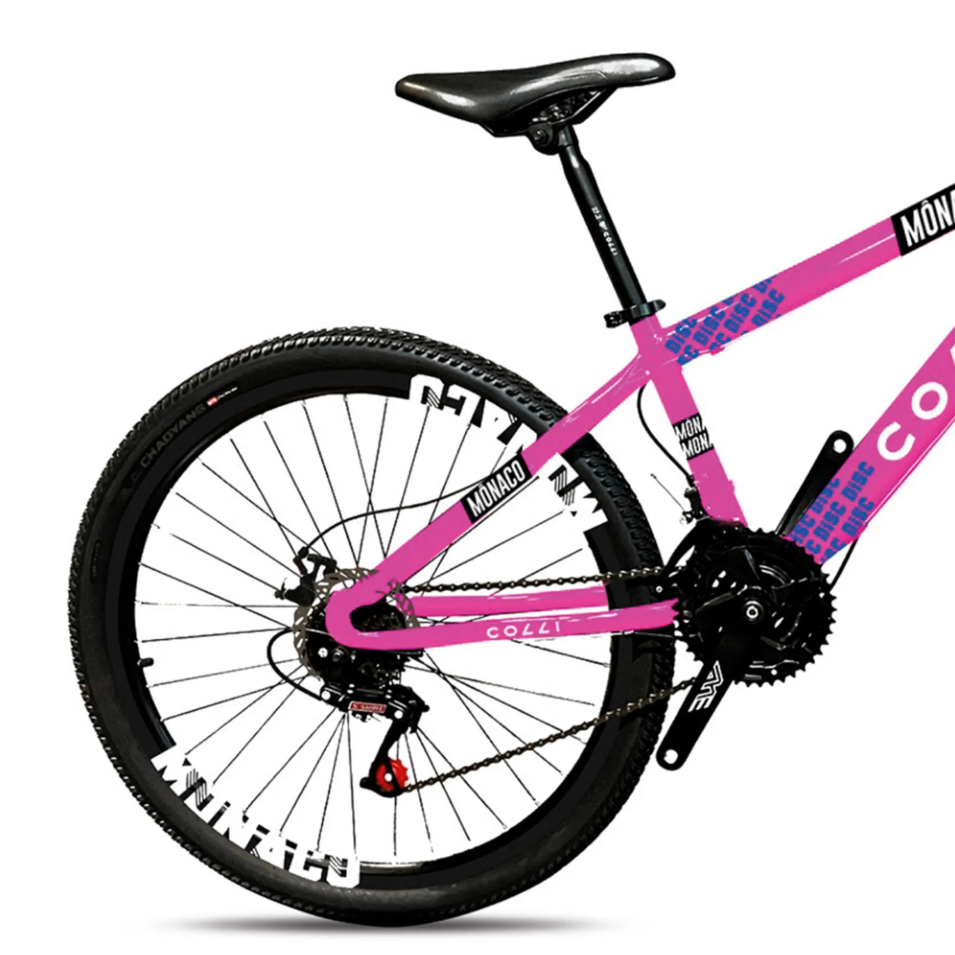 Bicicleta Aro 26 Colli Monaco 21 Marchas Freio a Disco - Rosa Neon