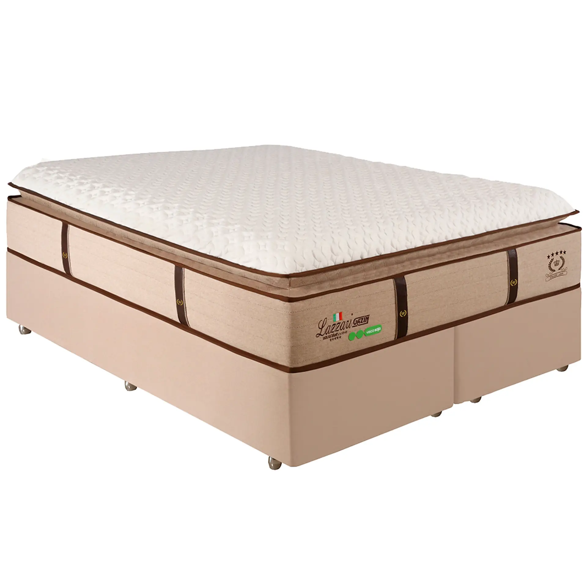 Colchão Cama Box Gazin Molas BlueWave com Pillow Top King Size Lazzari 193x203