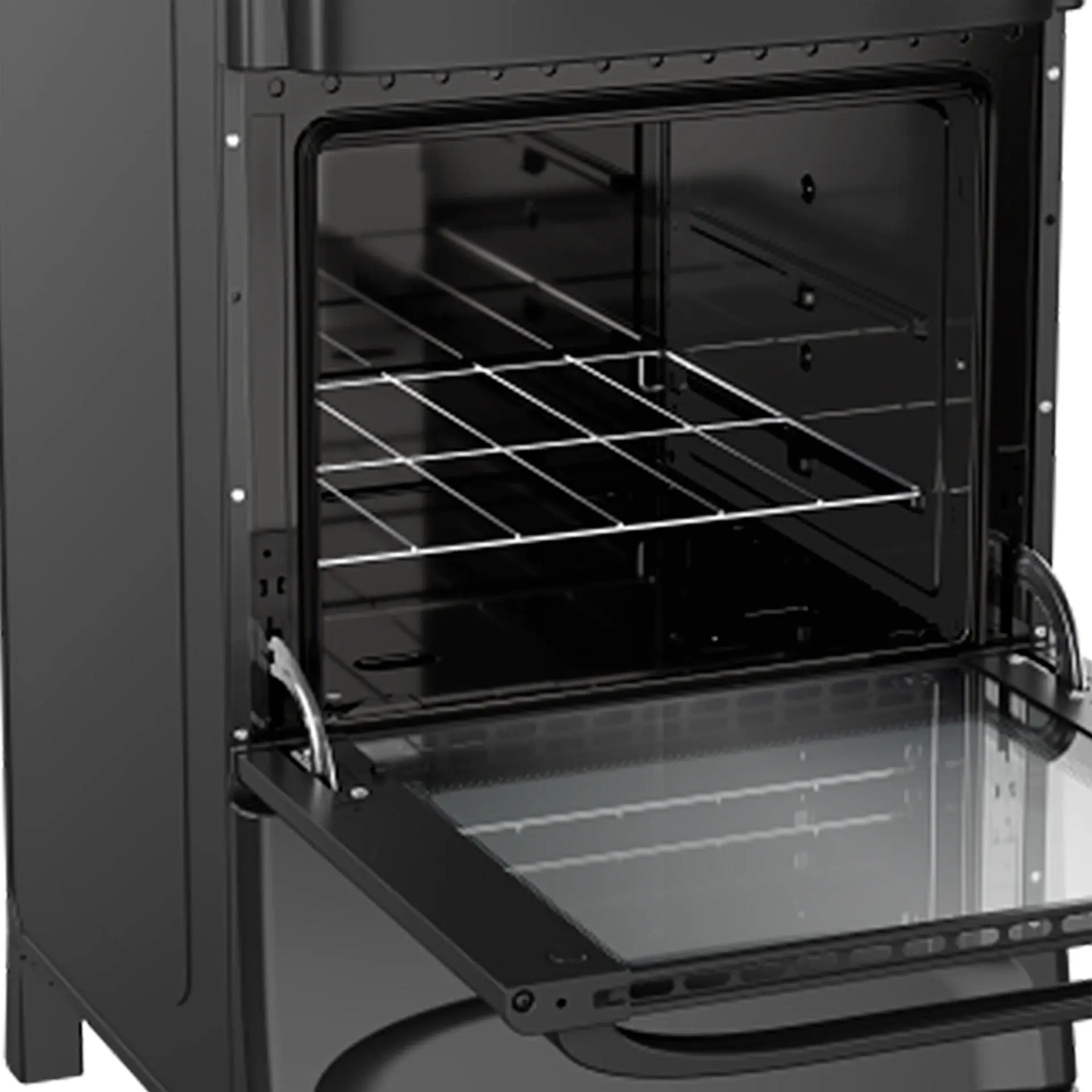 Fogão Mueller MFI4BA Acendimento Manual 4 Bocas Mesa Inox Forno 48,1L - Preto