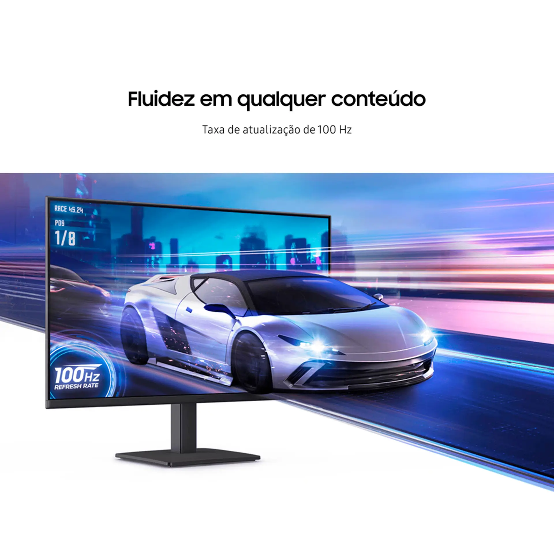 Monitor Gamer Samsung 24" Full HD 100Hz IPS HDMI LS24D300GALMZD - Preto - Bivolt