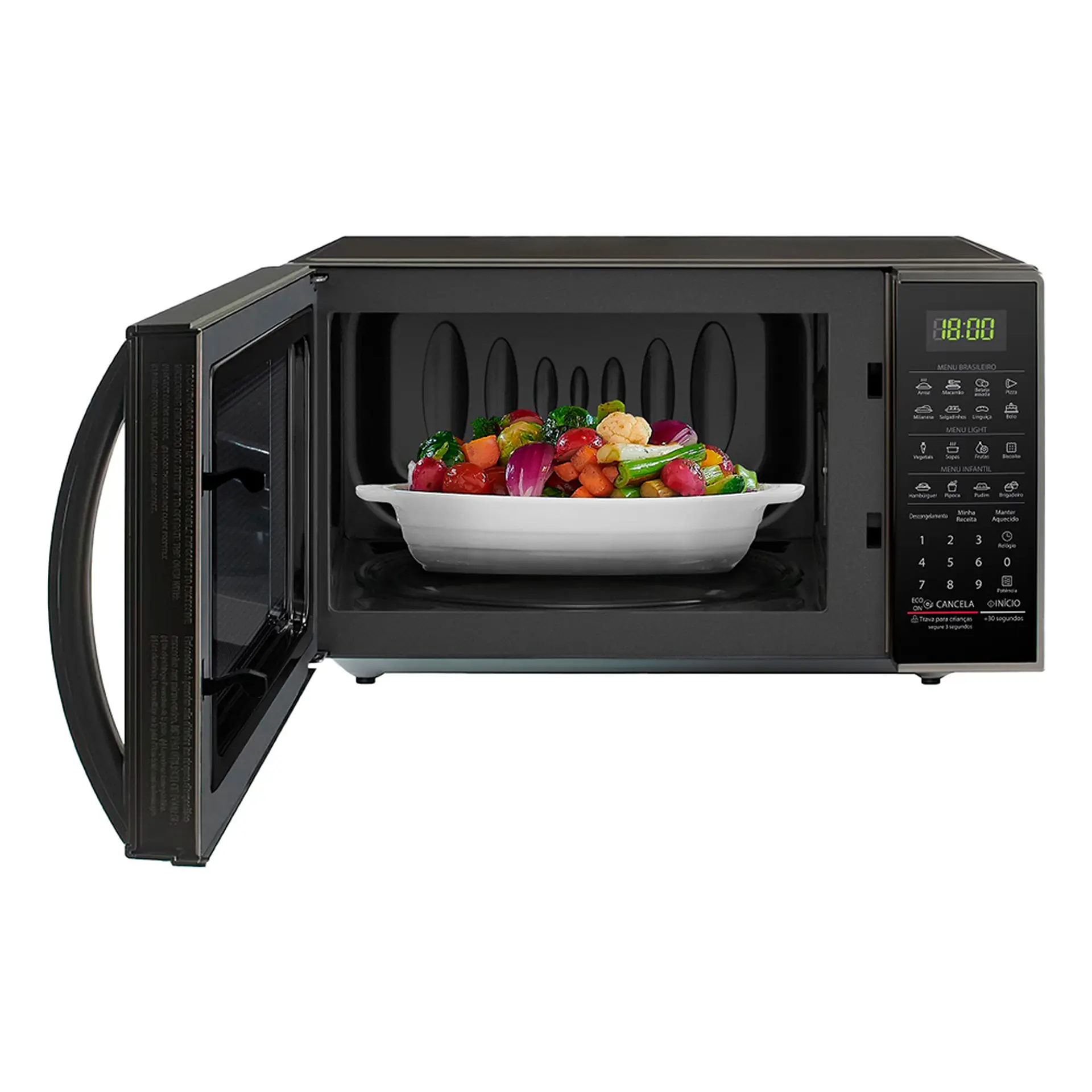 Micro-Ondas LG Solo 30L Cozimento Perfeito MS3043BR - Prata - 220 Volts