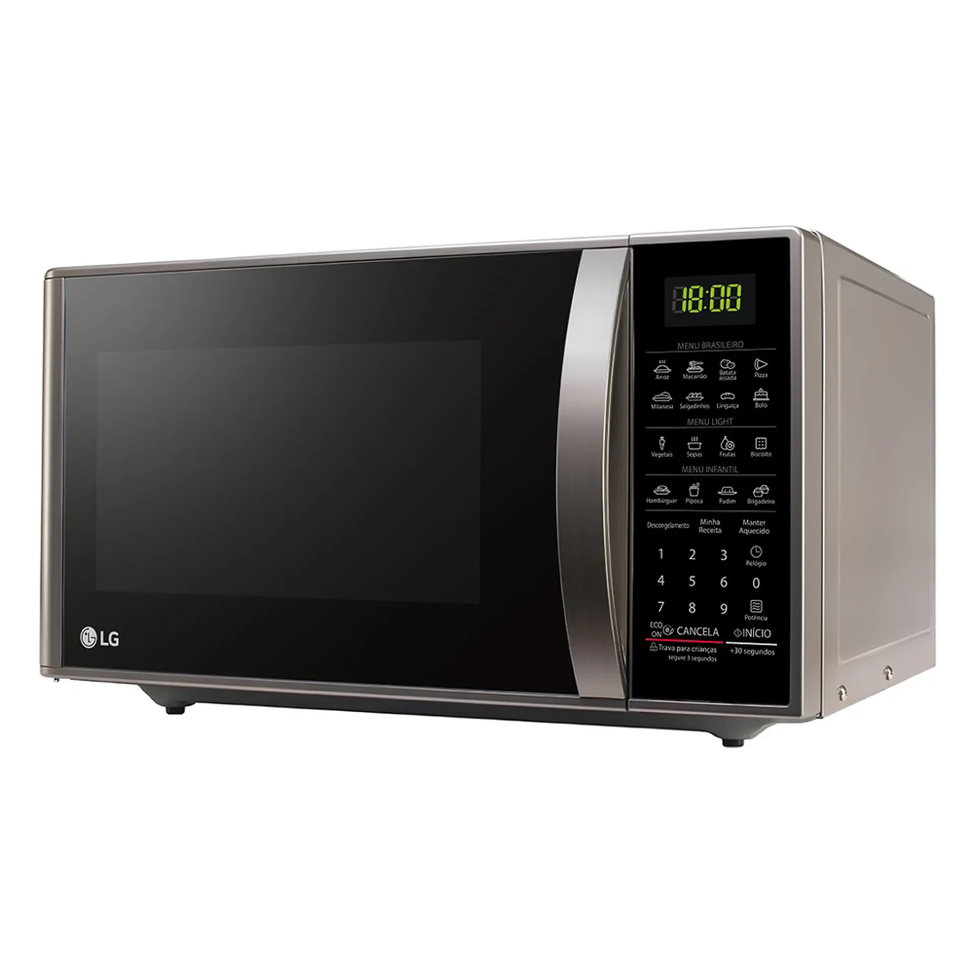 Micro-Ondas LG Solo 30L Cozimento Perfeito MS3043BR - Prata - 220 Volts