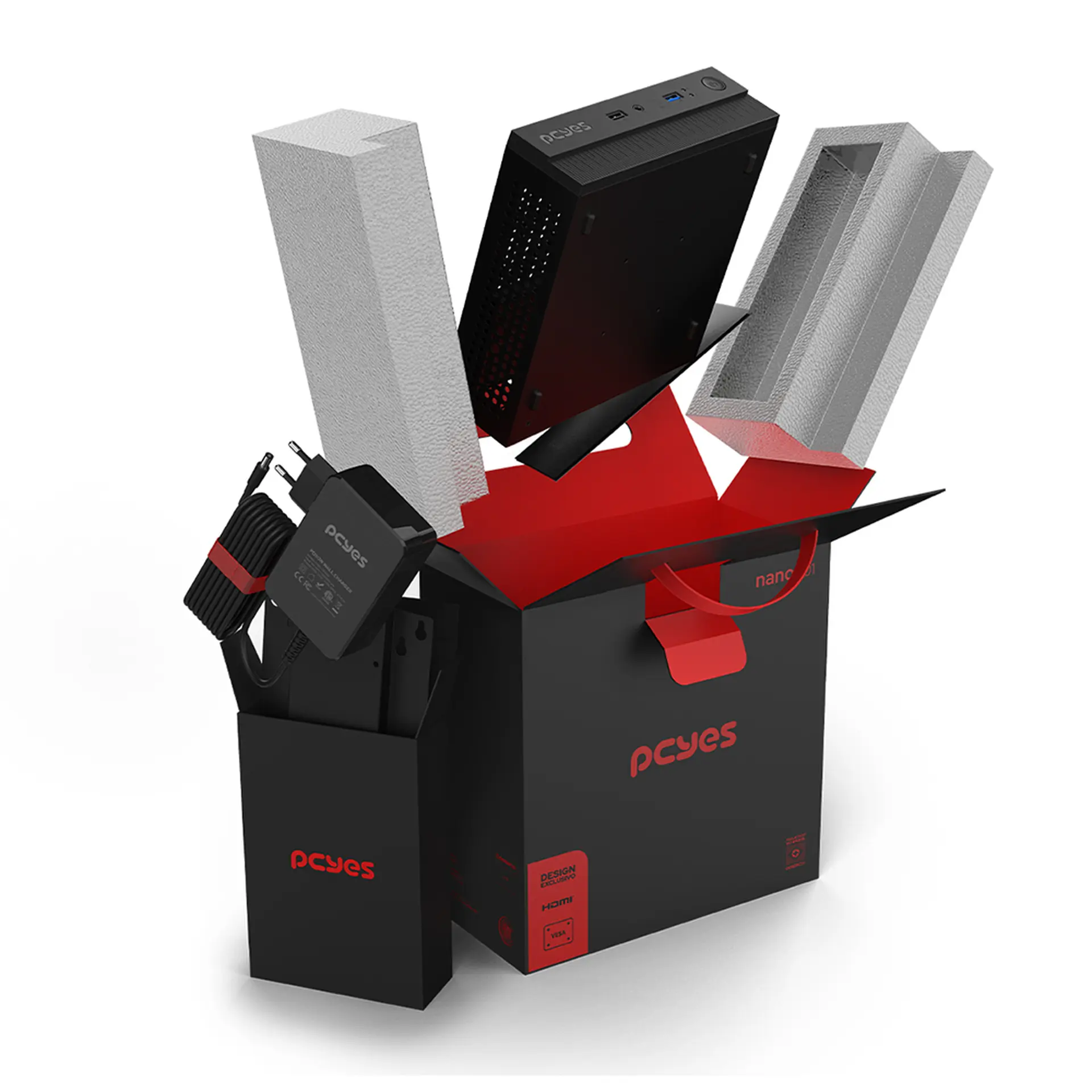 Computador Pcyes One I5-3470 8GB 256GB SSD Windows 10 Pro - Preto - Bivolt