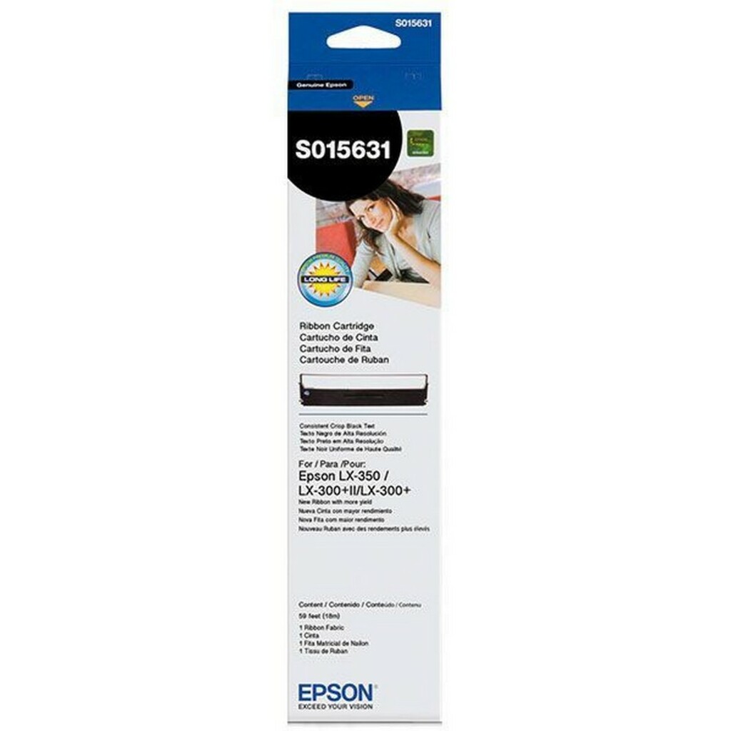 Fita Epson LX-350 / LX-300 Preto Caixa com 1 Unidade Original - S015631