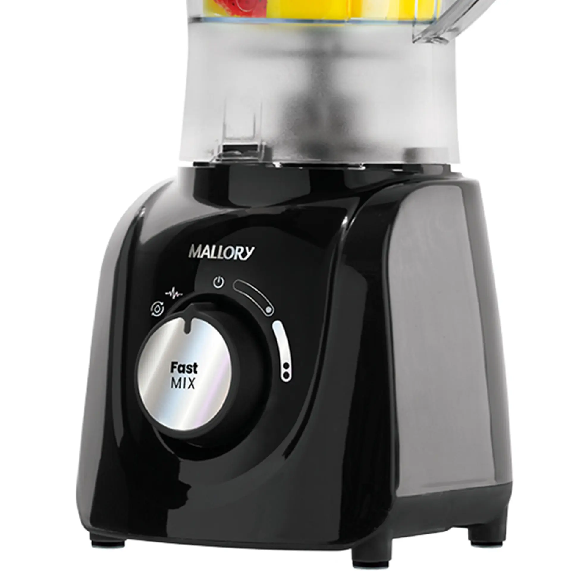 Liquidificador Mallory Fast Mix 1,5L 2 Velocidades 600W com Função Pulsar - Preto - 220 Volts