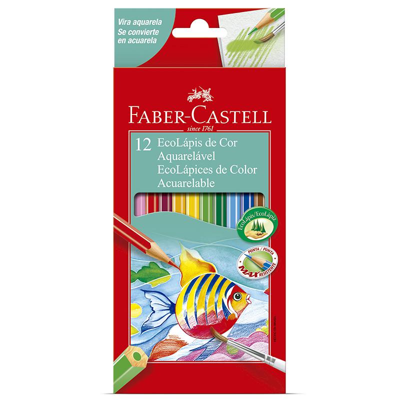 Lápis de Cor Faber Castell Aquarelável Grande 12 Cores