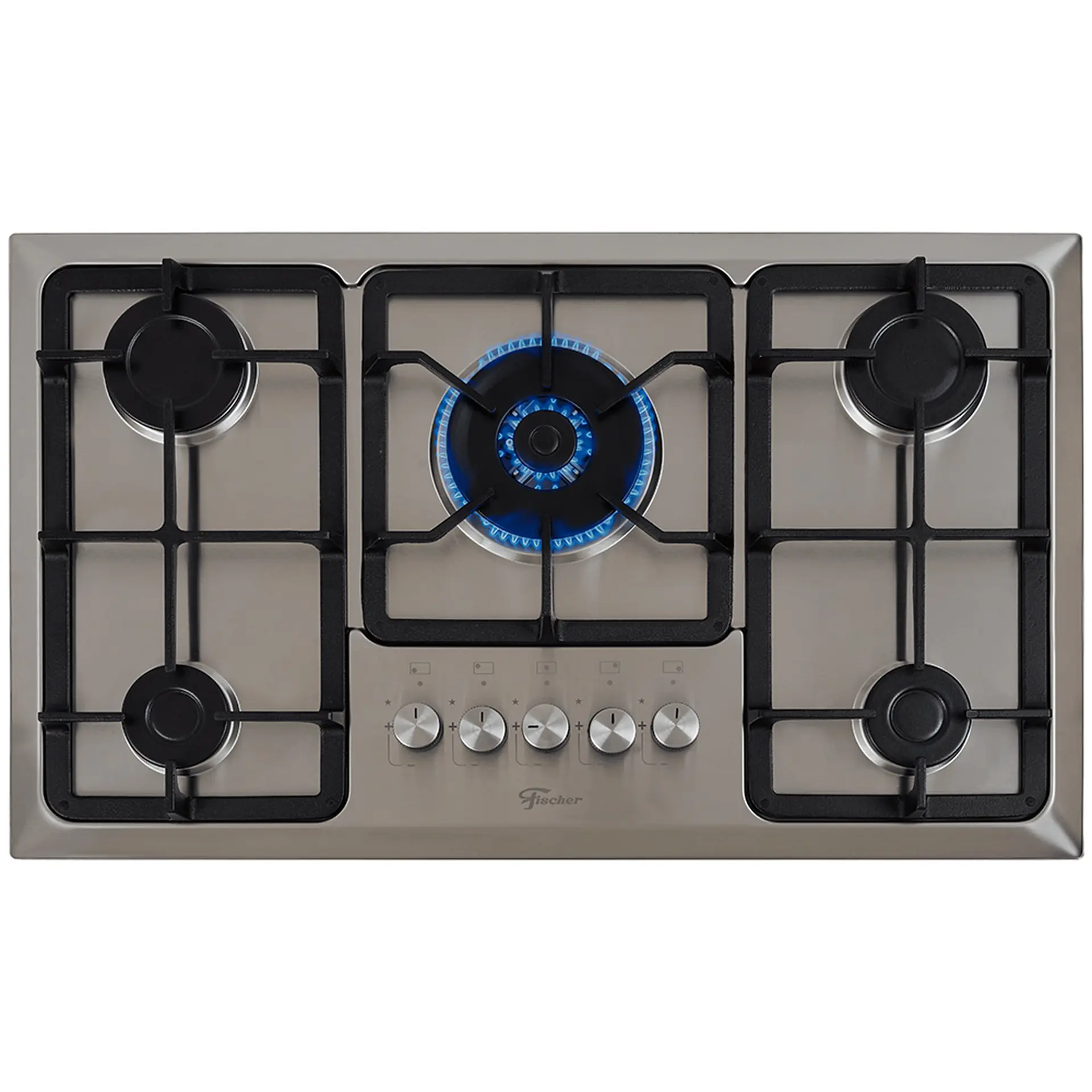 Cooktop a Gás Fischer TC Infinity 5 Bocas Superautomático Mesa em Aço Inox - Inox - Bivolt
