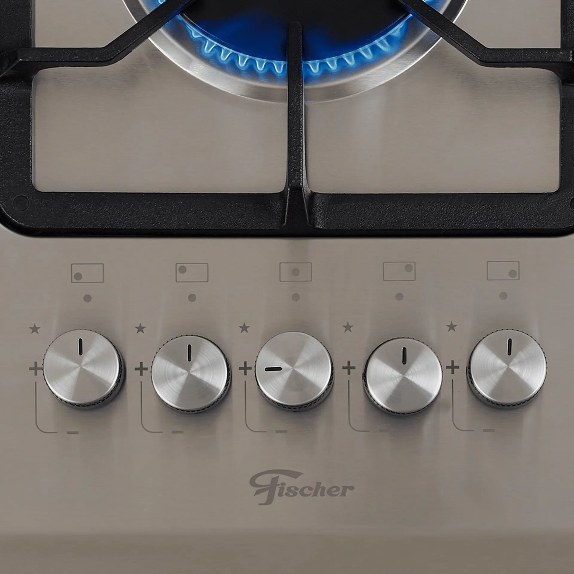 Cooktop a Gás Fischer TC Infinity 5 Bocas Superautomático Mesa em Aço Inox - Inox - Bivolt