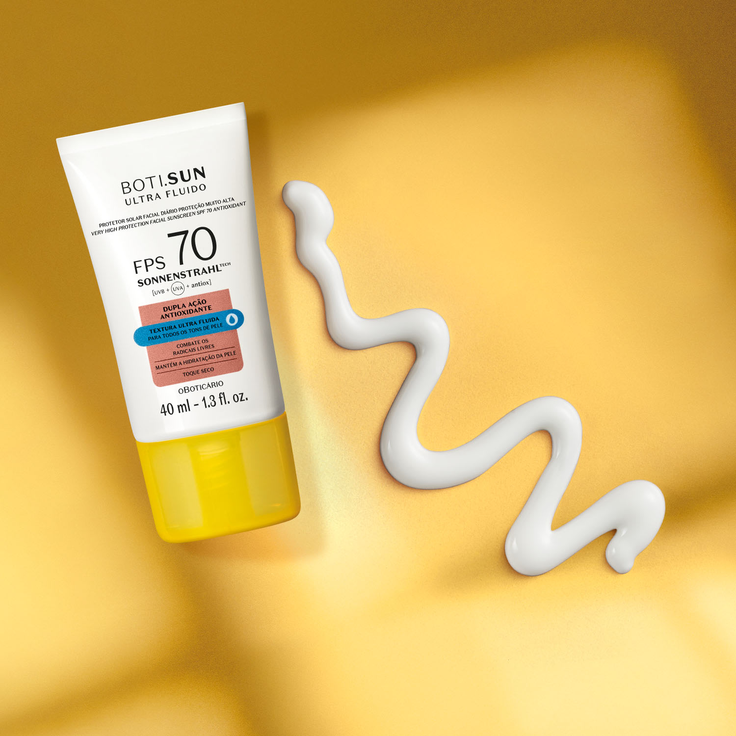 Protetor Solar Facial Antioxidante FPS 70 Boti.Sun Ultra Fluido 40ml