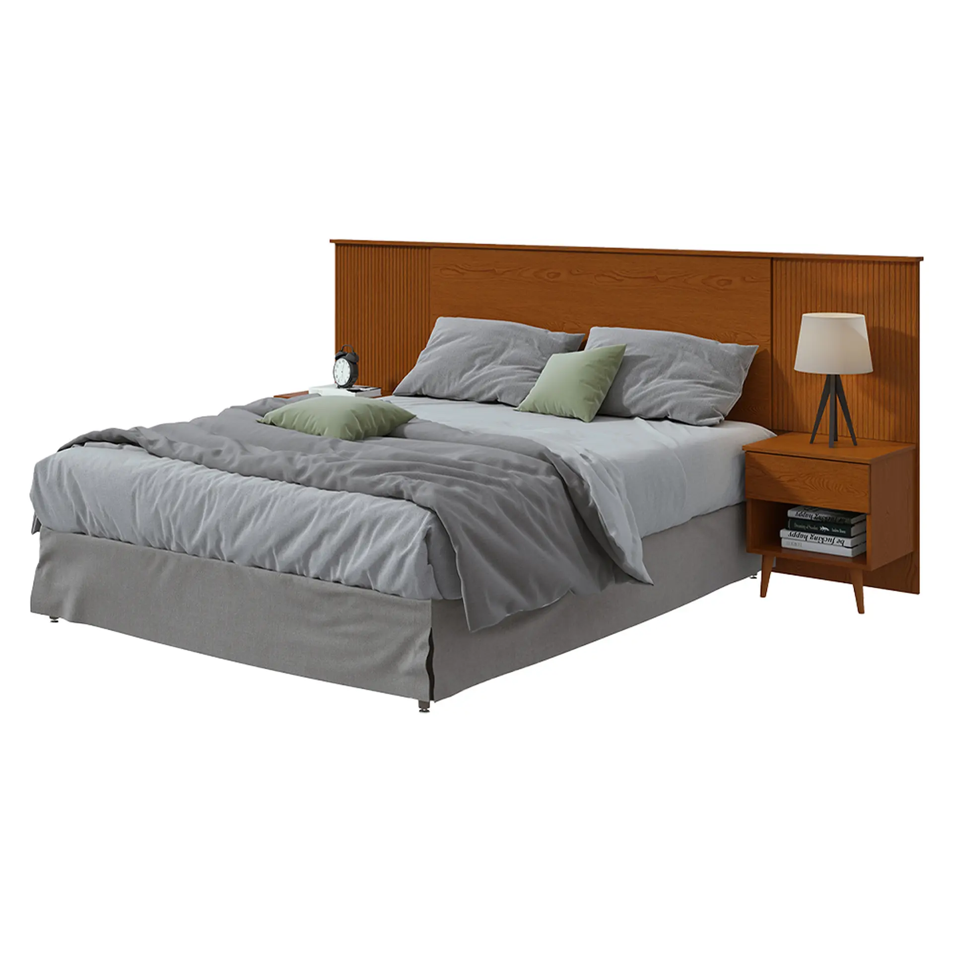 Cabeceira Casal Extensiva 259cm Like Lopas - Frassino