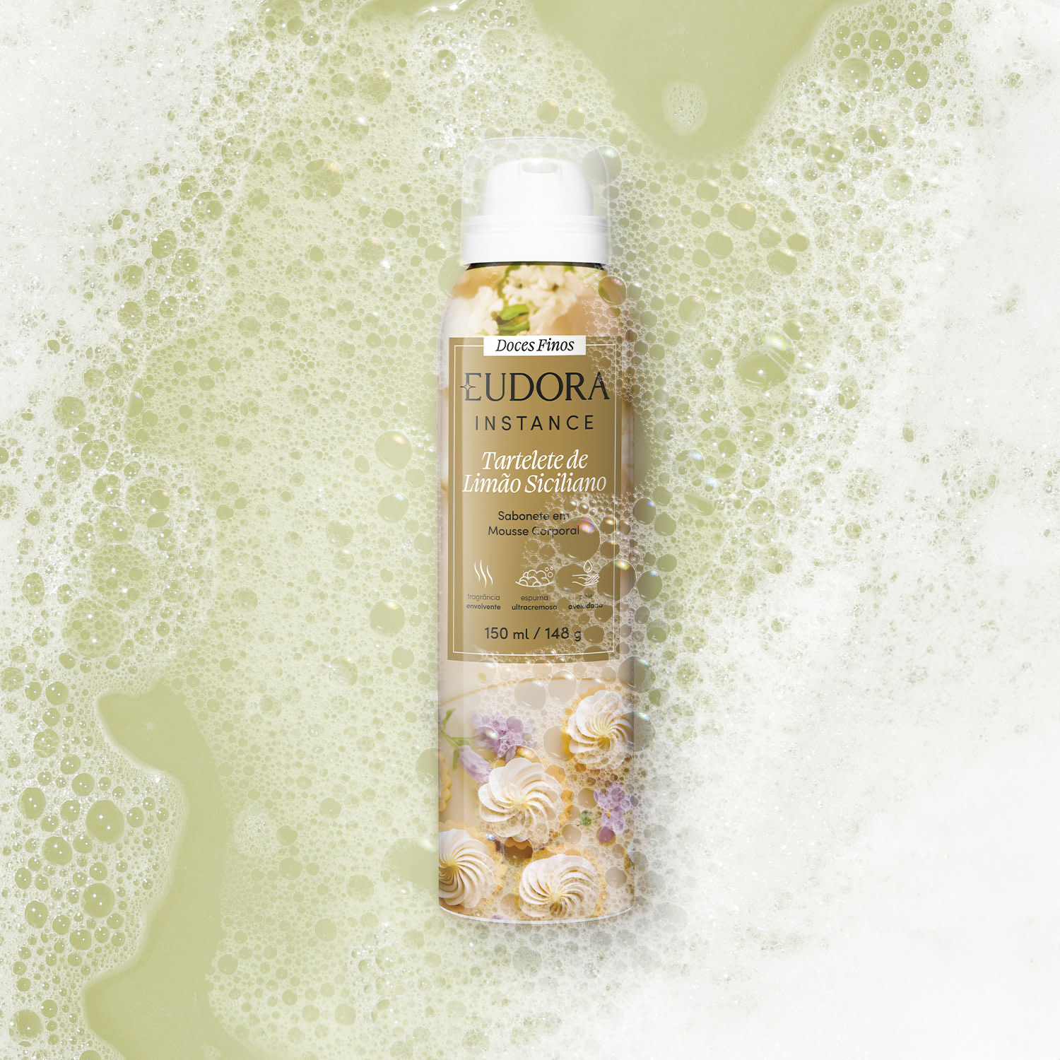 Sabonete Mousse Corporal Instance Tartelete de Limão Siciliano 150ml/148g