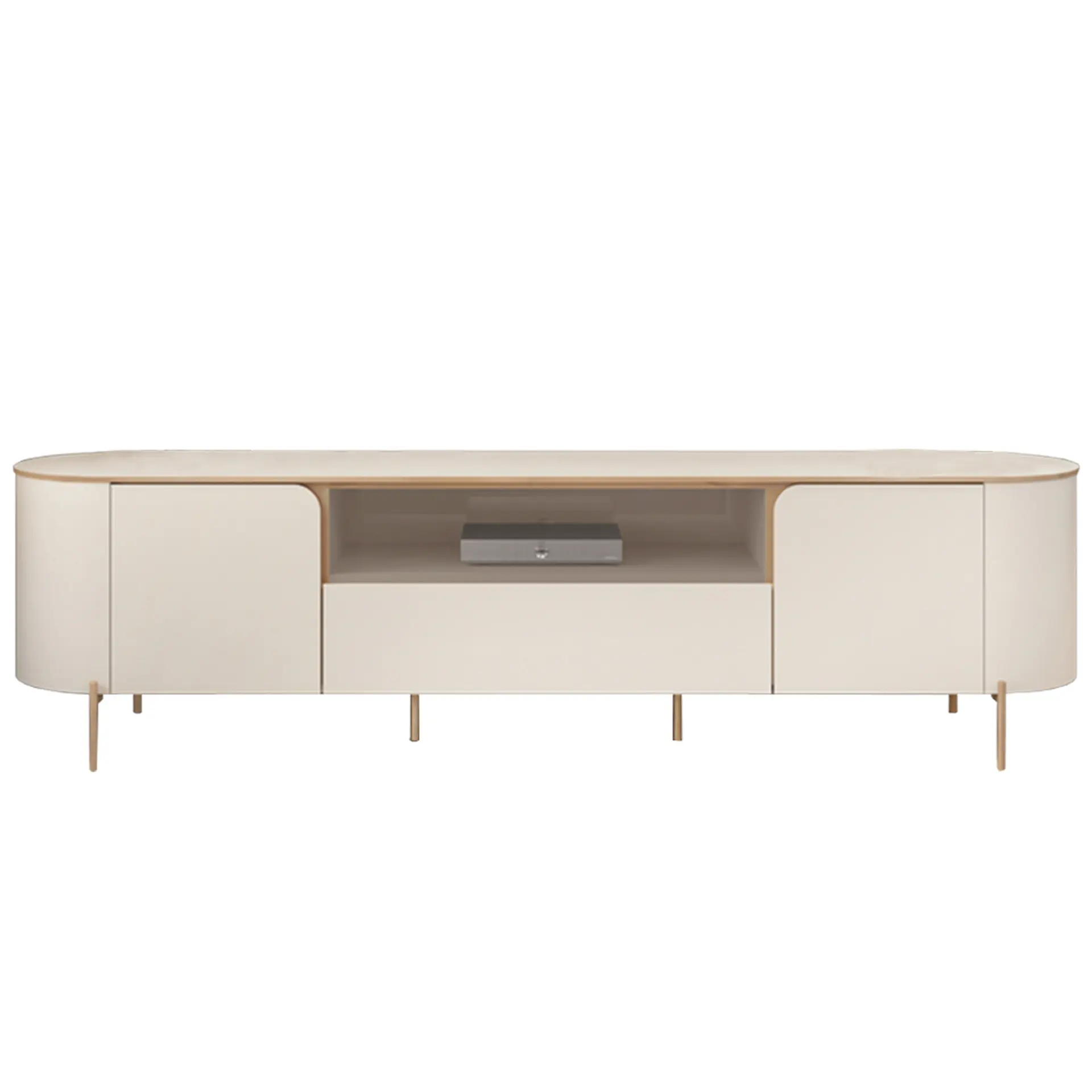 Rack com Painel para TVs até 75" MDF LED Areta DJ Móveis - Off White