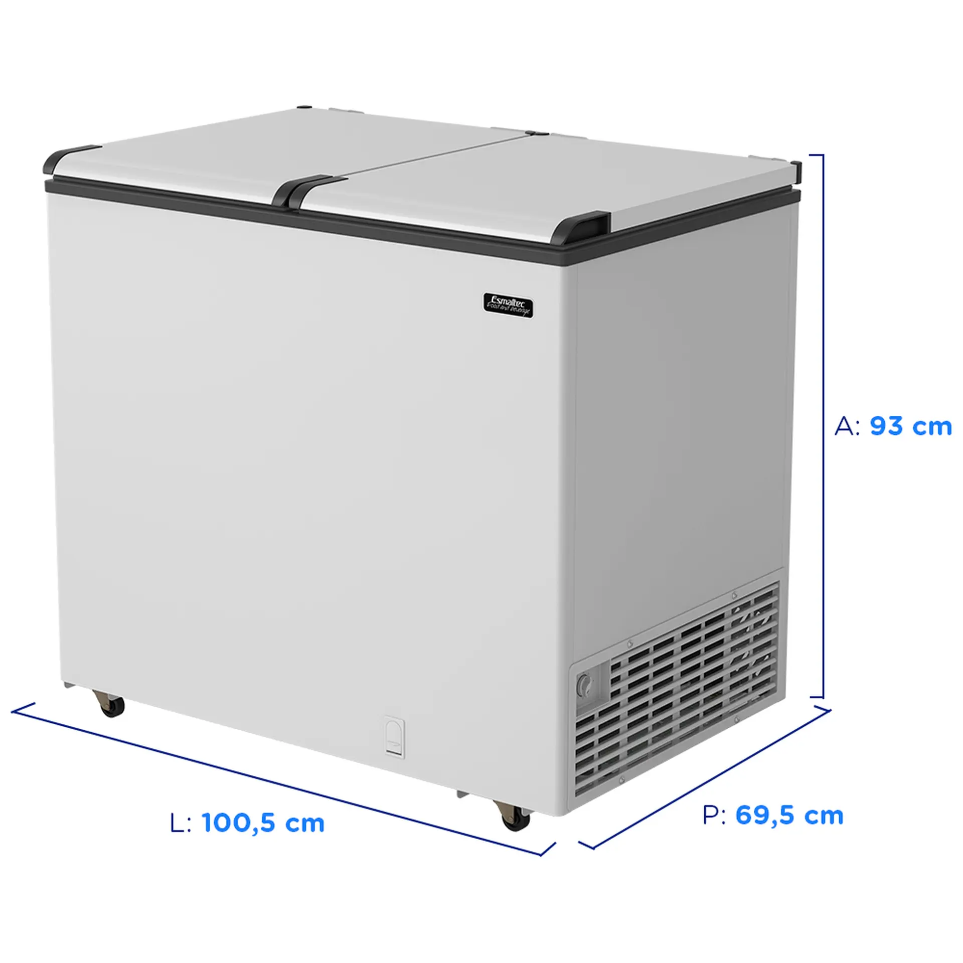 Conservador Esmaltec 325L 2 Tampas Horizontal Degelo Manual ECH350 - Branco - 110 Volts