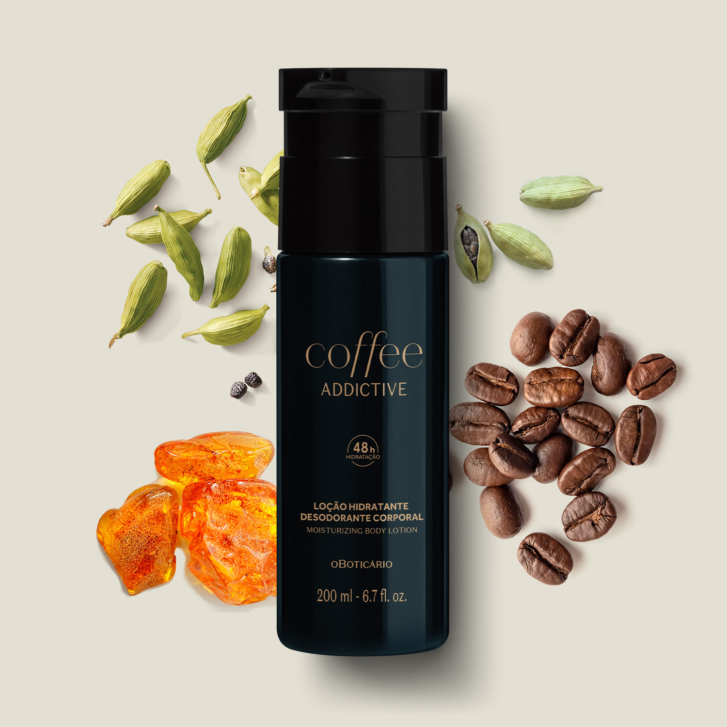 Loção Hidratante Desodorante Corporal Coffee Addictive Oriental Aromático 200ml