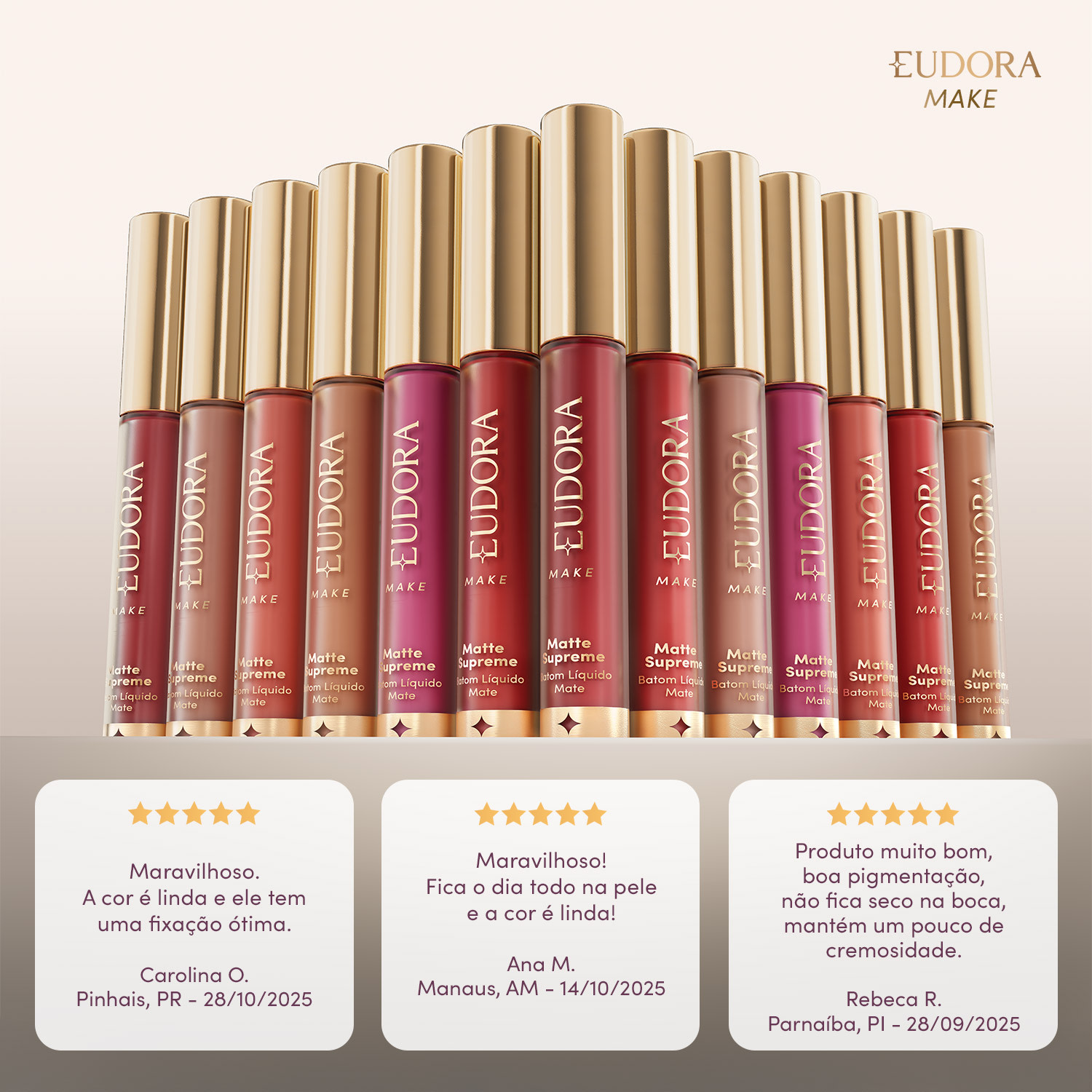 Batom Líquido Matte Supreme Bordô Aveludado 4,0ml