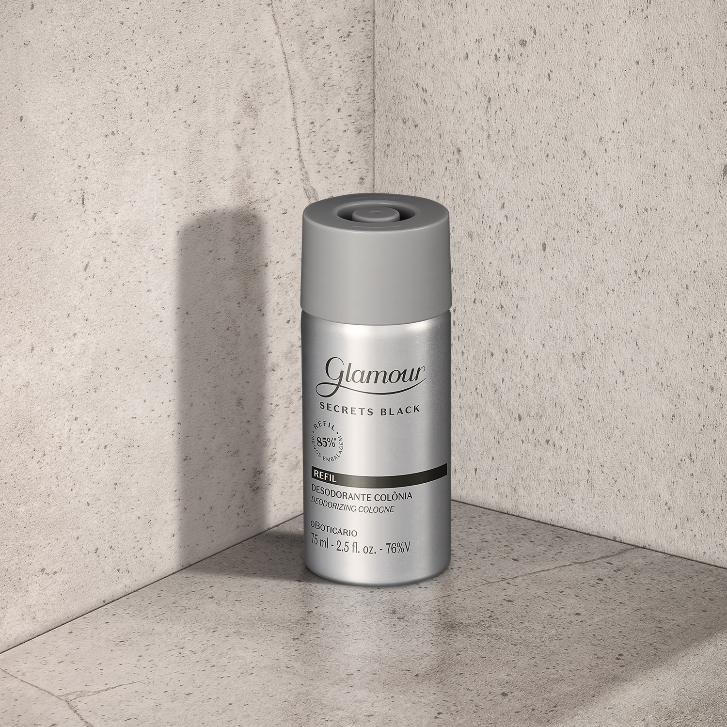 Refil Glamour Secret Black Desodorante Colônia 75ml