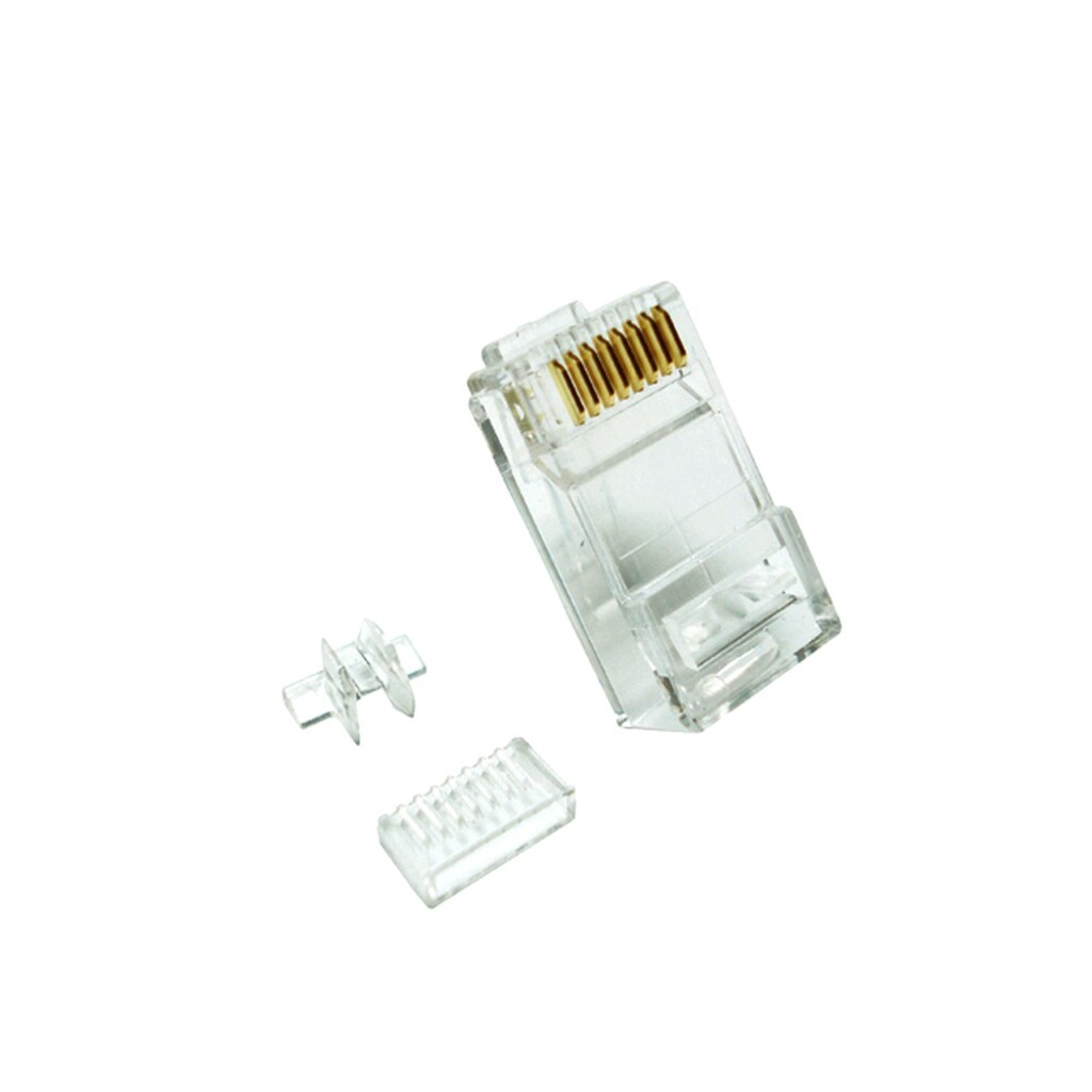 Conector RJ45 Seccon SecLan Macho 8x8 Cat.6 com GUIA - 601-P8P8C50-CAT6 - Pacote com 50 unidades