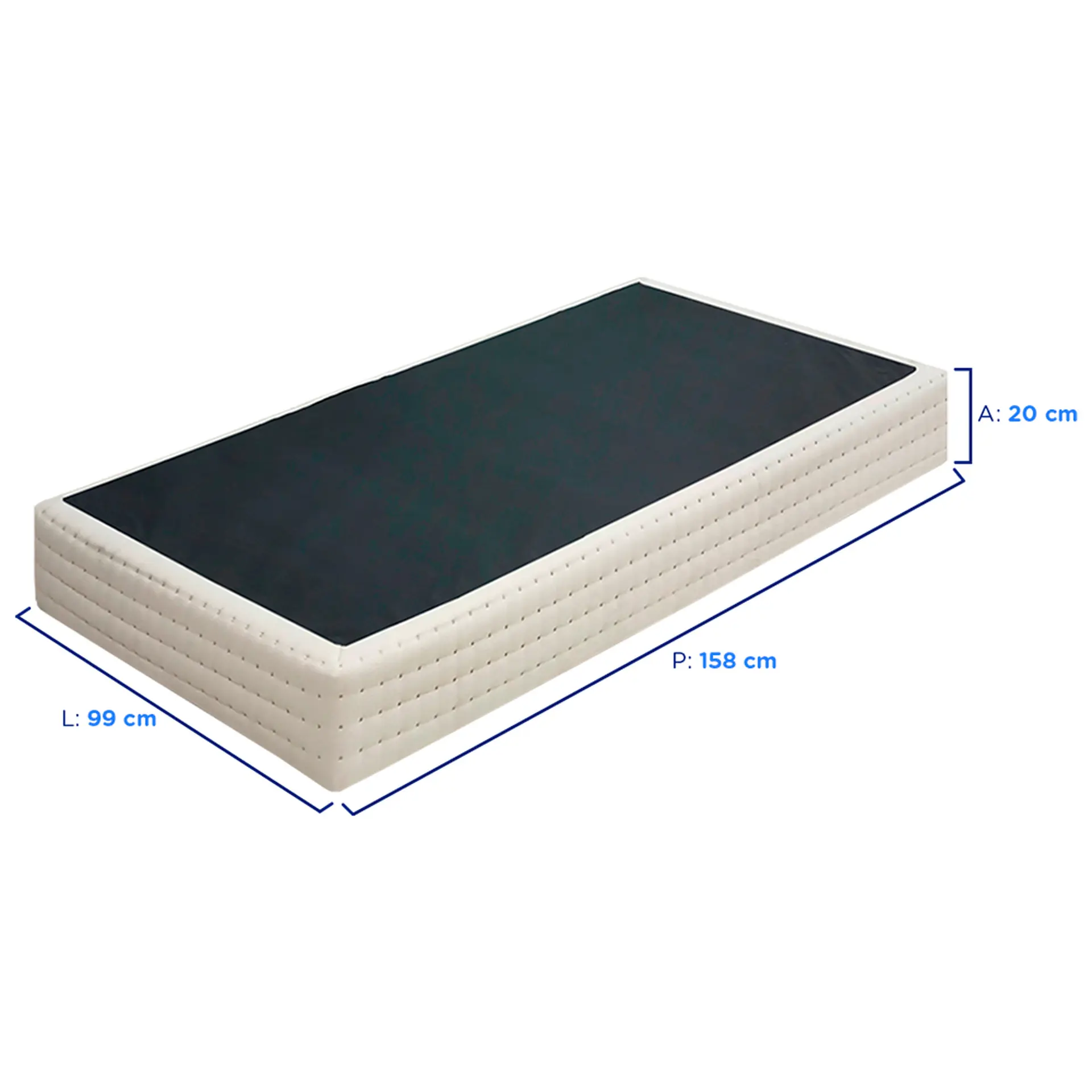 Base Cama Box Gazin Universal Convencional Jaquard Bordado - Cru