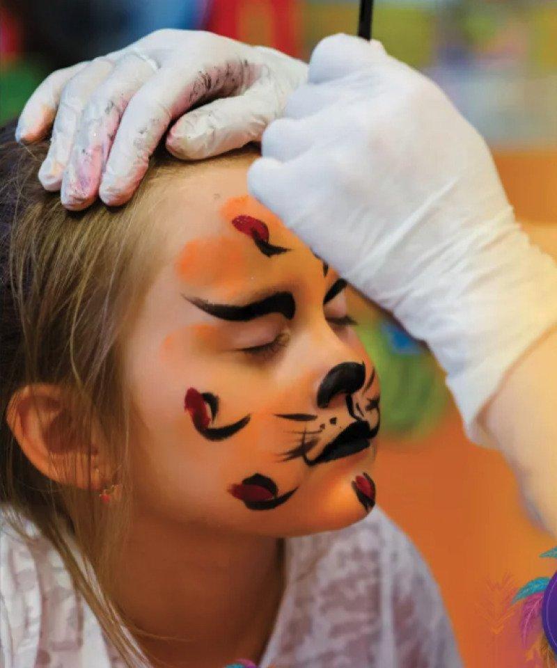 Tinta Pintura Facial Corporal Roll On 6ml Tinta da Alegria Brincadeira Carnaval Branca