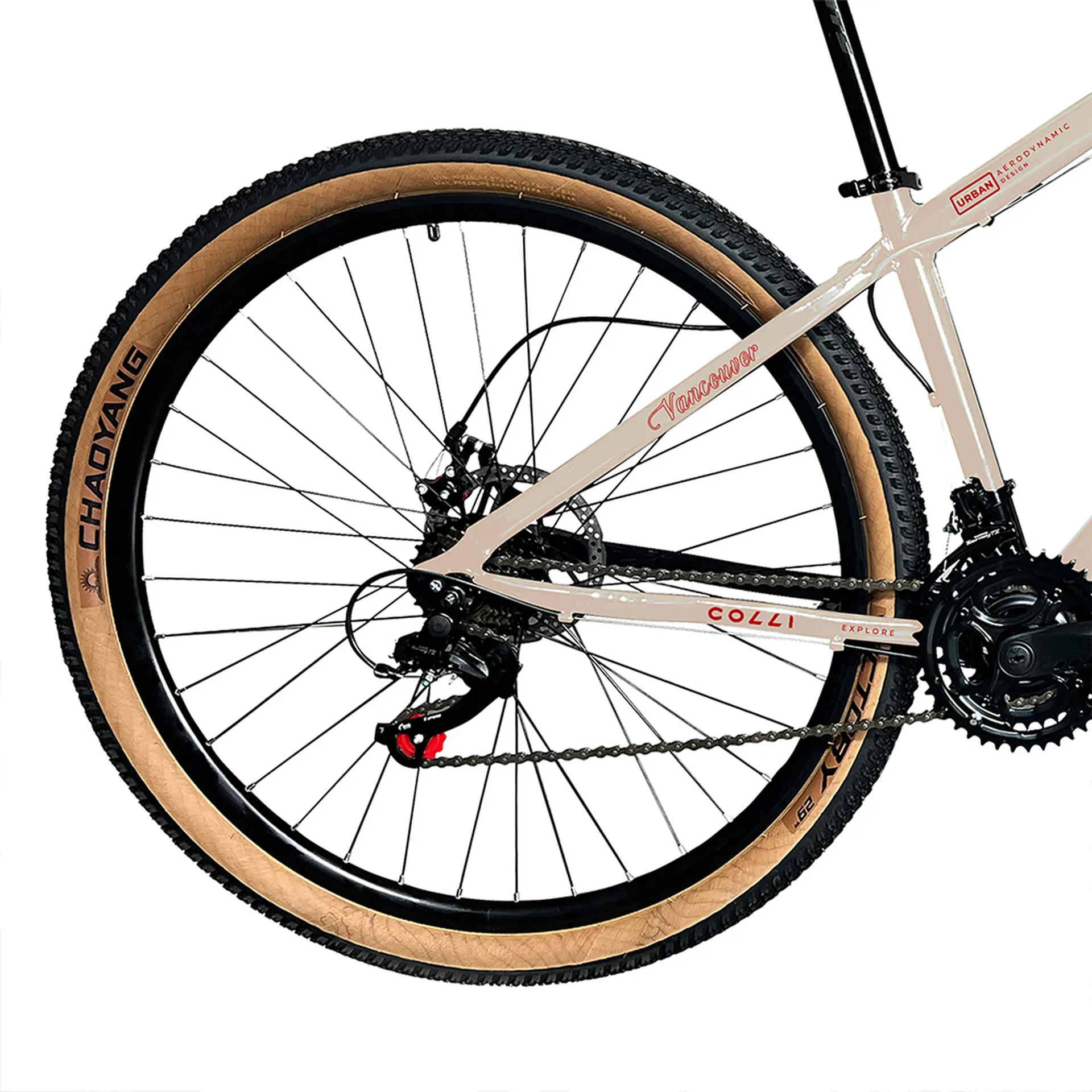 Bicicleta Aro 29 Colli Vancouver 21 Marchas Freio a Disco - Bege Retro