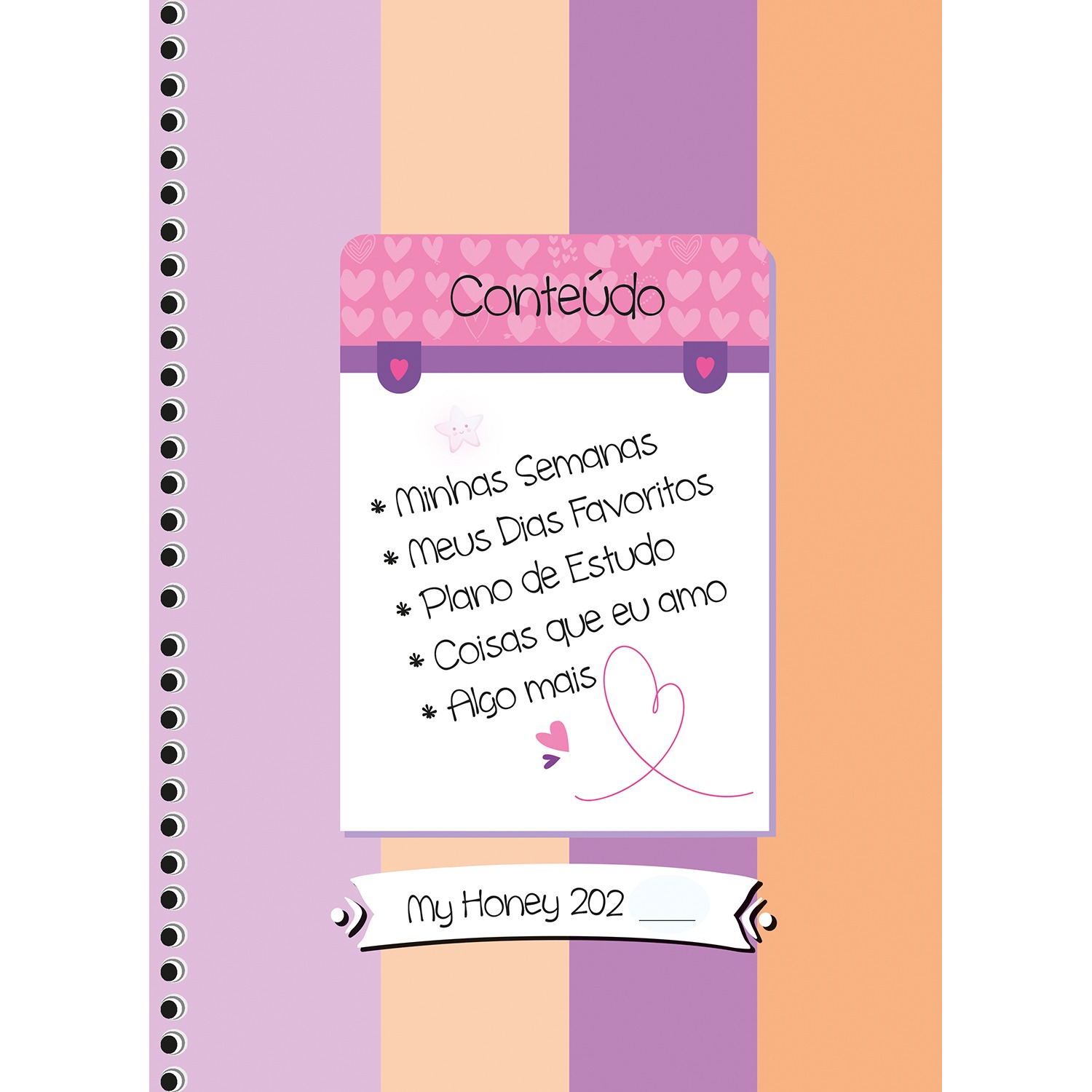 Planner São Domingos My Honey Permanente Espiral 86 Folhas Sortido