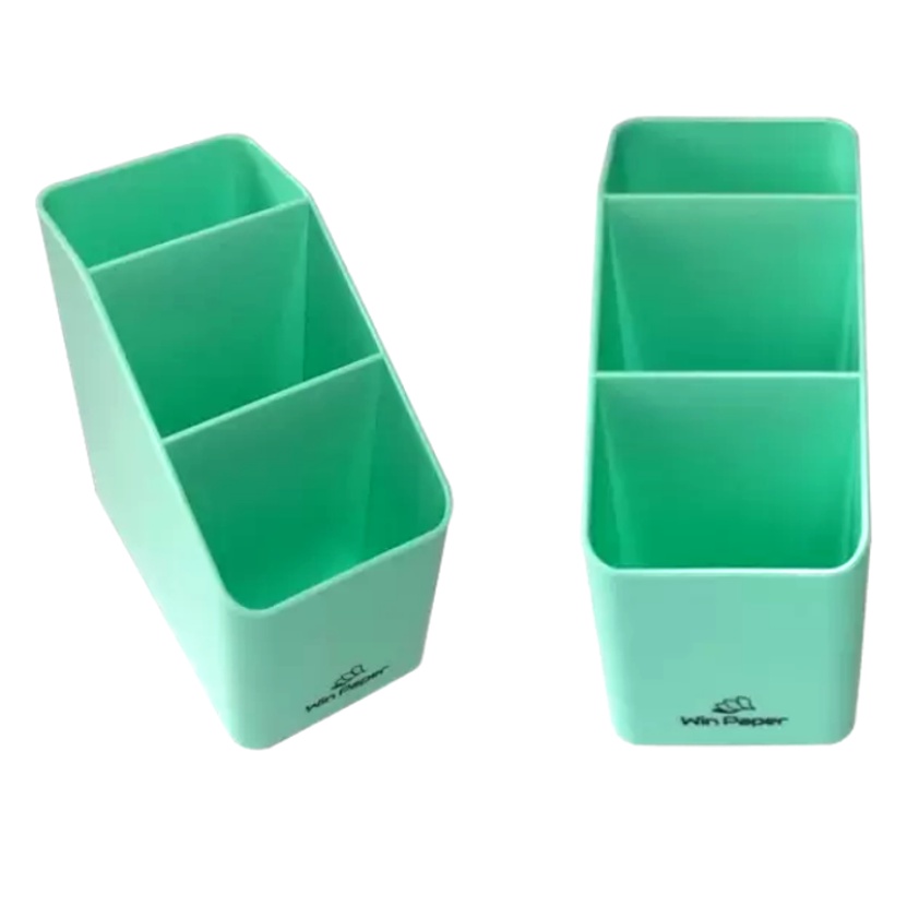 Organizador de Mesa WinPaper com 3 Divisórias 6,1 x 11 mm Verde Pastel