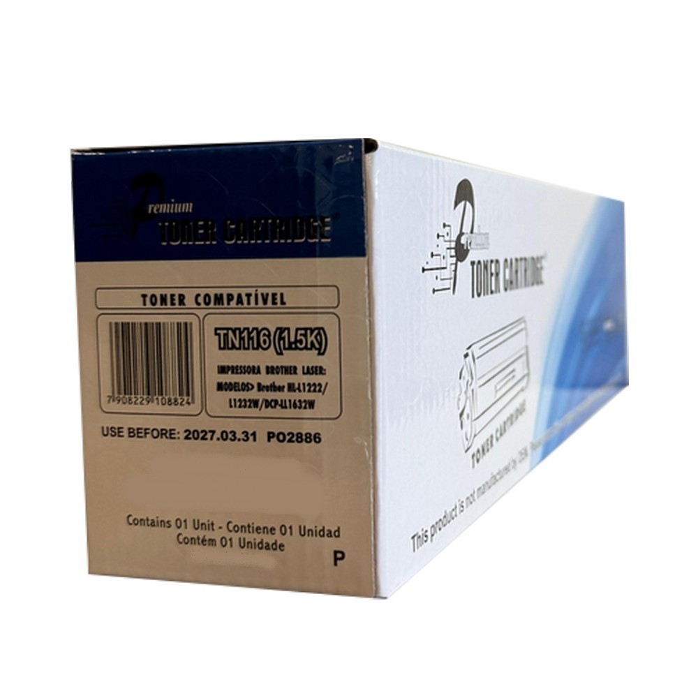 Toner Brother Preto Masterprint TN116 HLL1222 HLL1232W DCPLL1632W