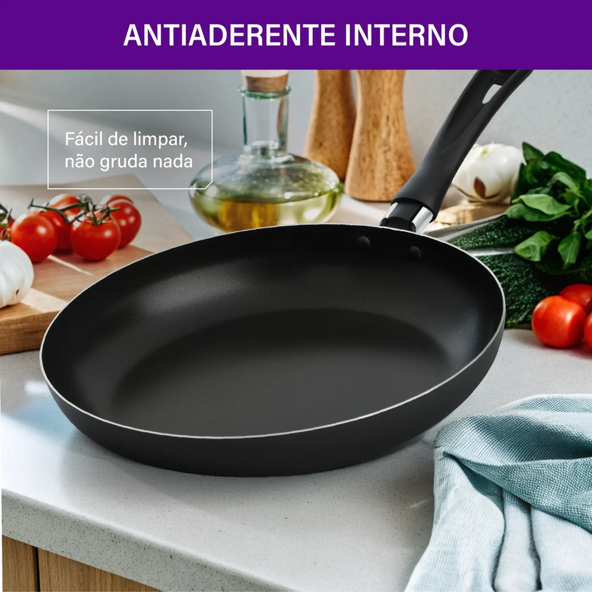 Jogo de Frigideira Rochedo Basic Antiaderente 3 Peças