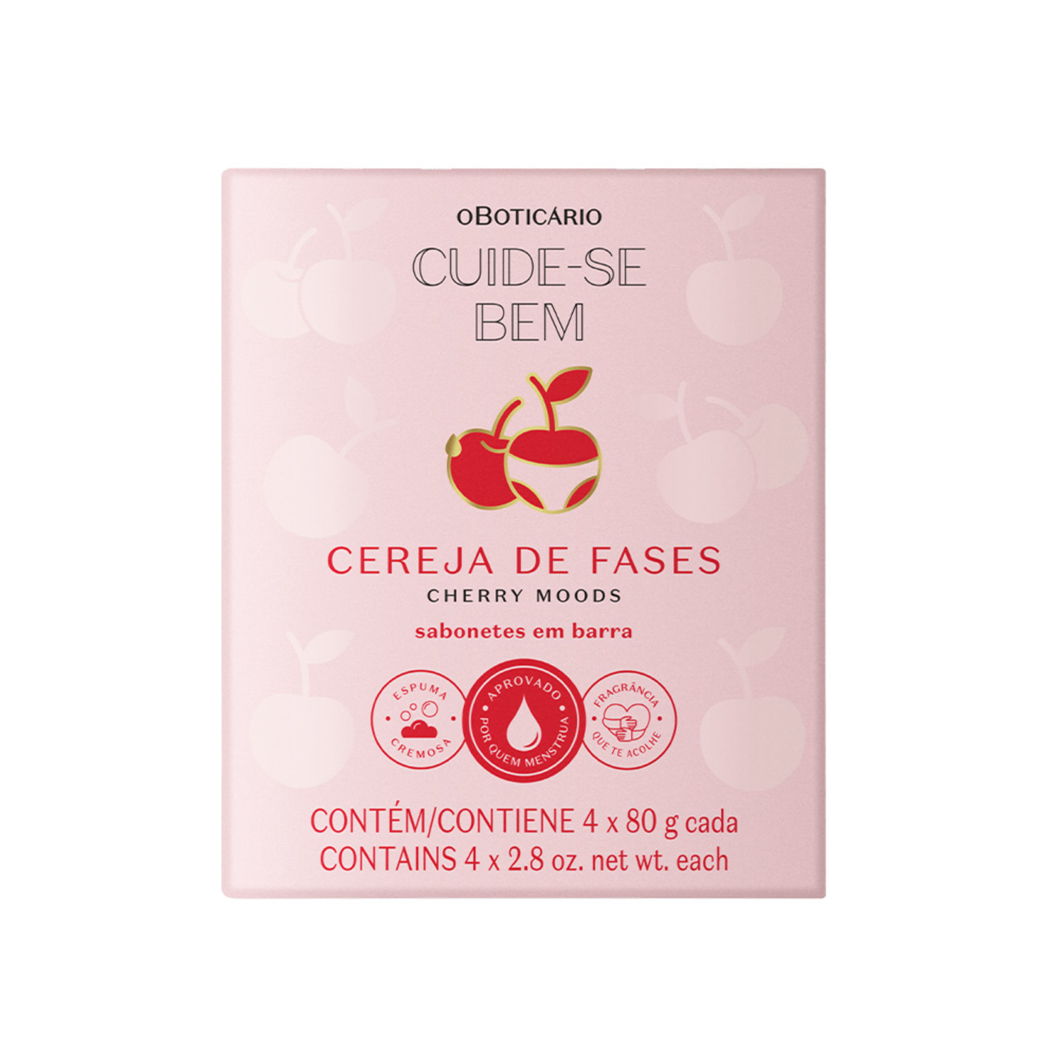 Sabonetes Em Barra Cuide-se Bem Cereja De Fases 4x80g