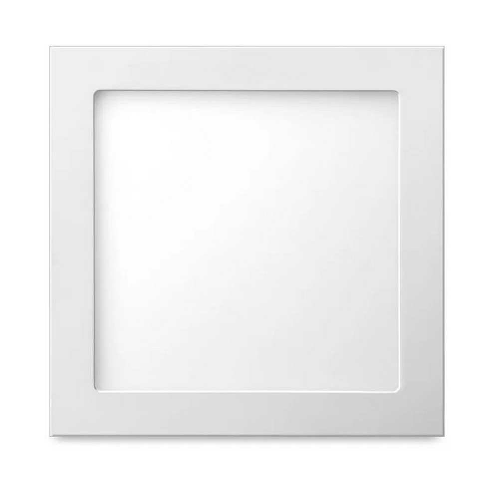 Luminária Plafon 18W LED 6500k Quadrado 218 x 218 x 20mm Embutir Bivolt Elgin 48D18WEQB0E0