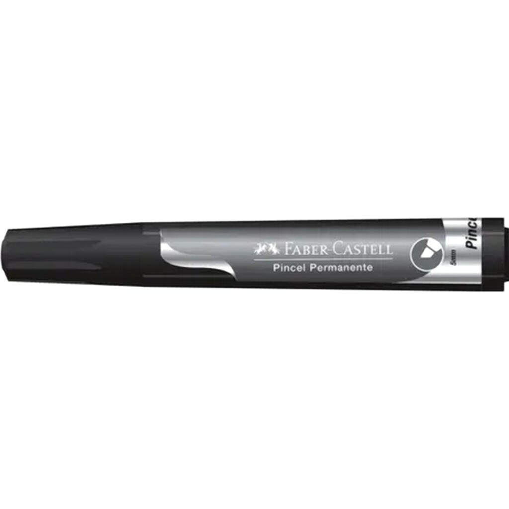 Caneta Marcador Permanente 5,0mm Caixa com 12 Unidades Preto - Faber Castell - NMP/PR