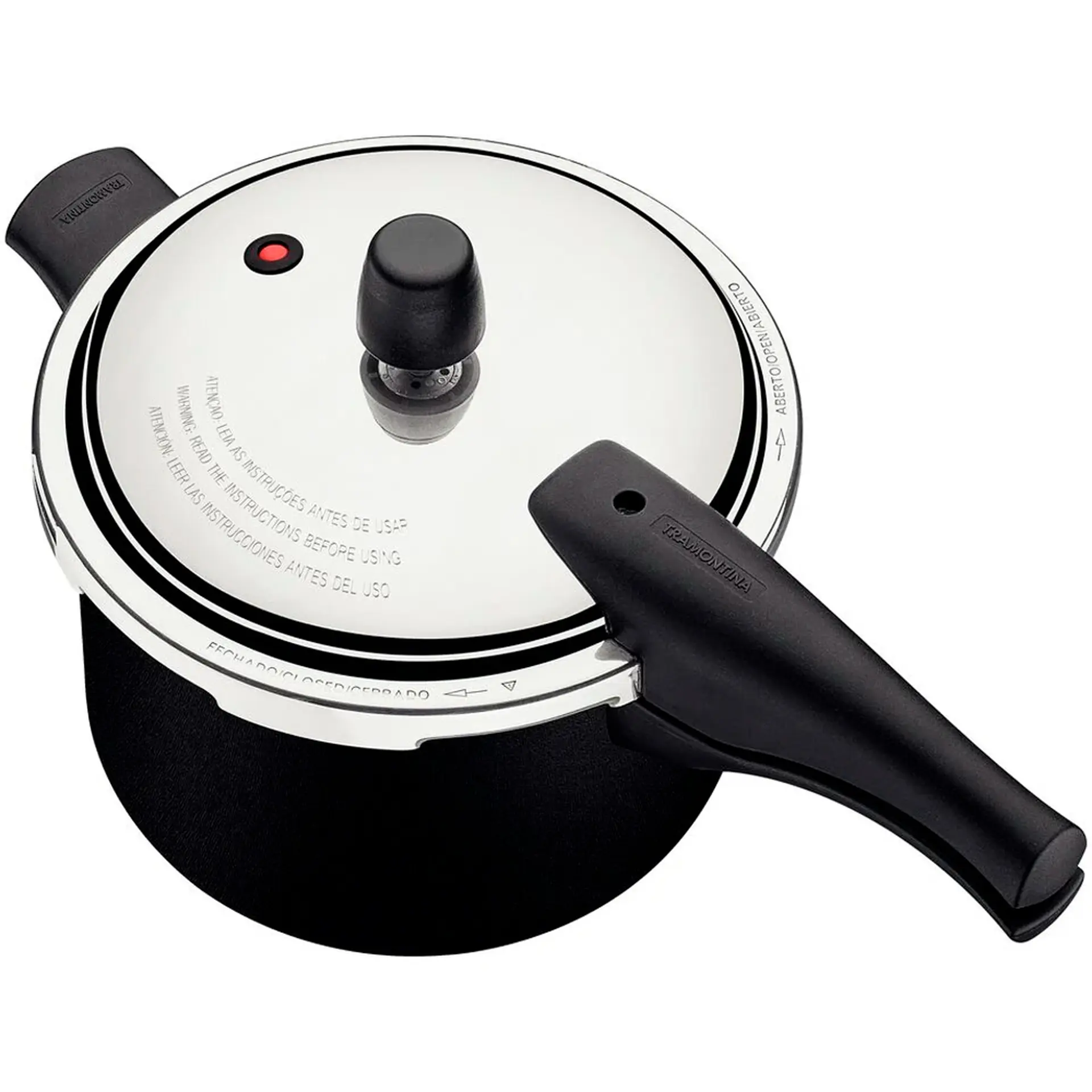 Panela de Pressão Tramontina Alumínio Antiaderente 4,5L Vancouver Effect - Preto