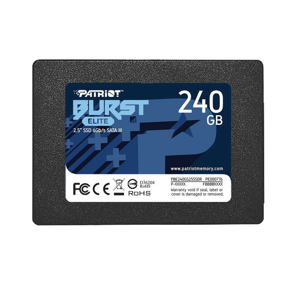 SSD 240 GB Sata 3 2,5" Patriot PBE240GS25SSDR Leitura 450 MBPS Gravação 320 MBPS